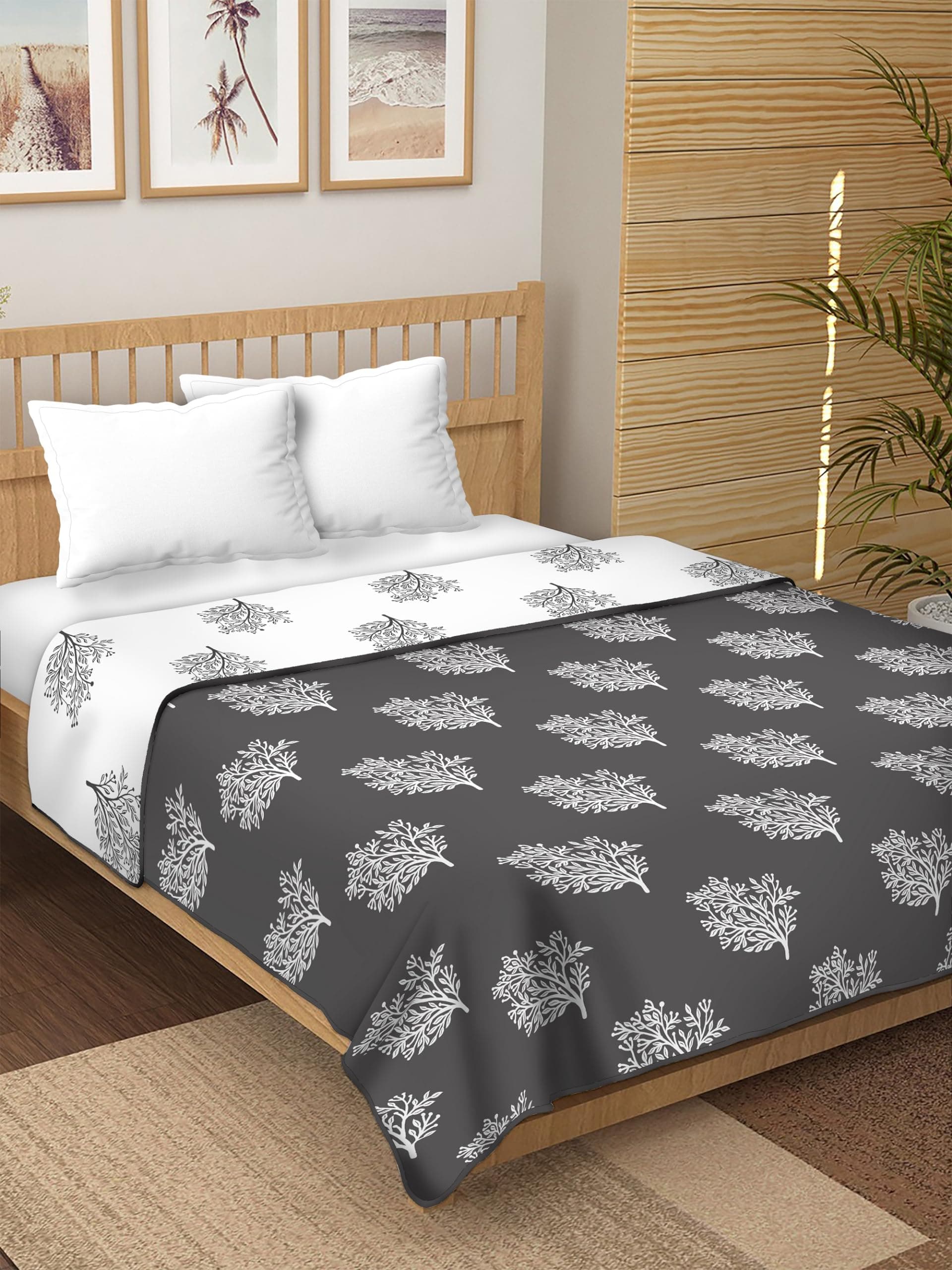 CHICERY Cotton Reversible Dohar/AC Blanket for Single Bed |All Weather Light Weight | Rajasthani Printed Floral Design-Parent