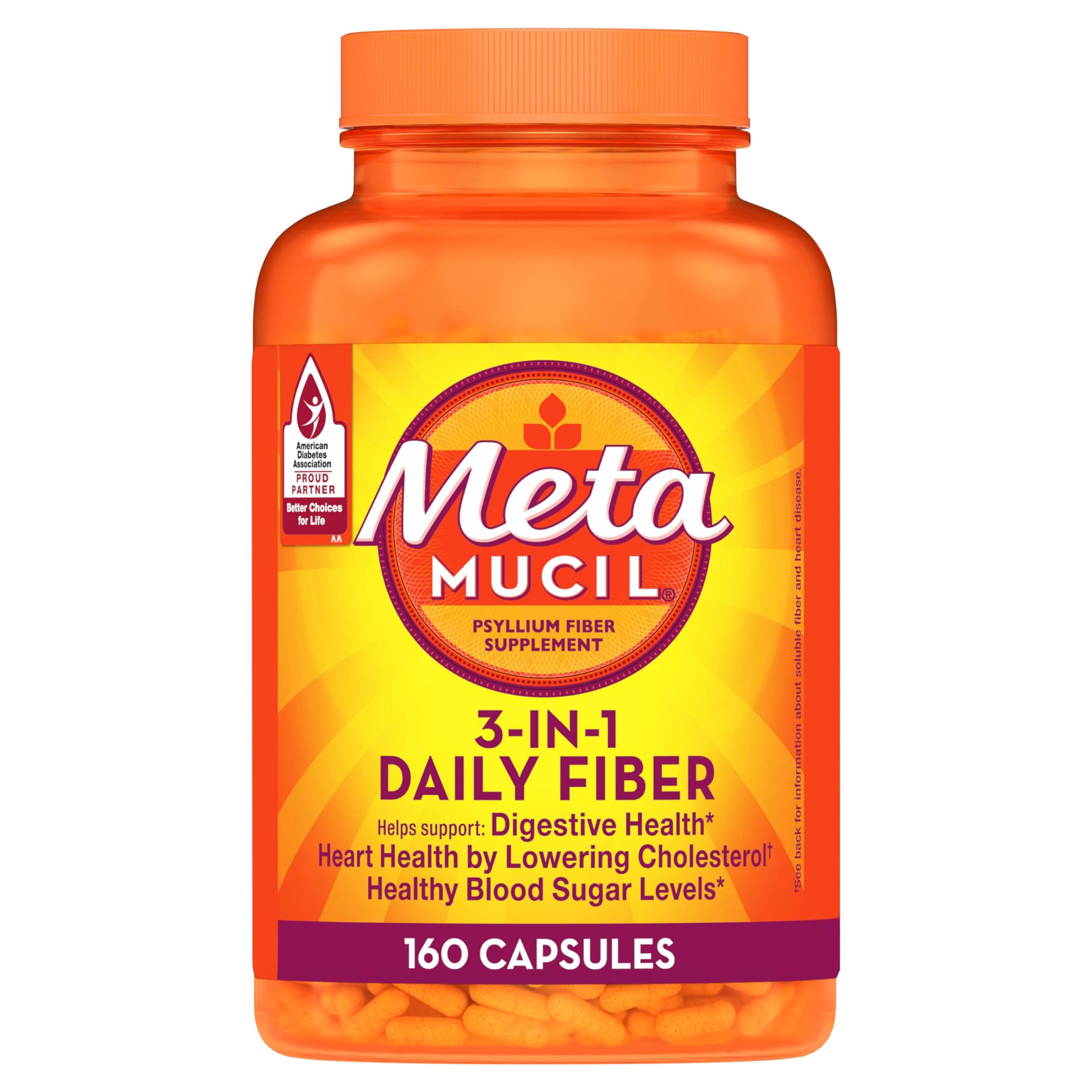 Metamucil Daily Fiber Supplement, 160 Capsules