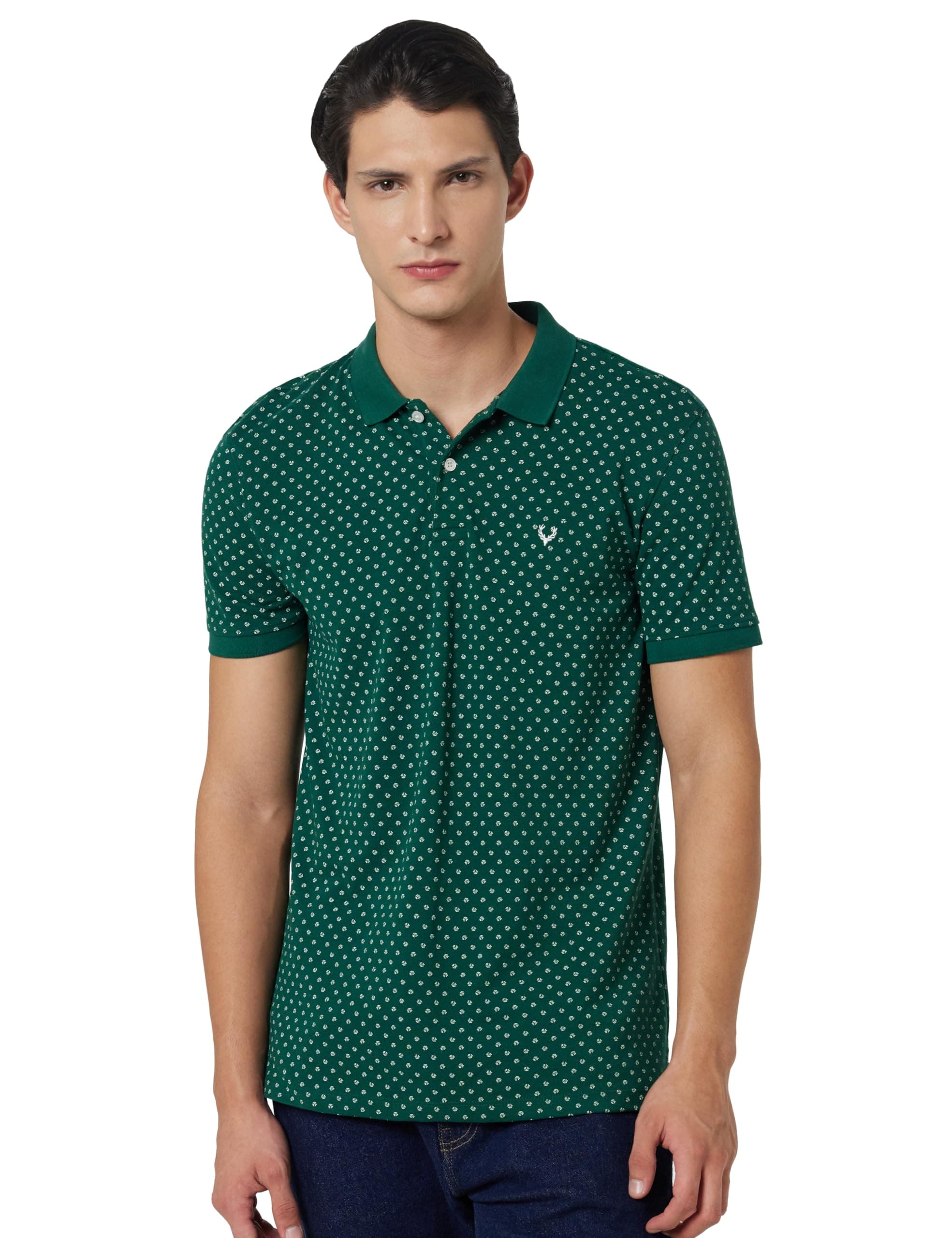 Allen Solly Mens Regular T Shirt Green