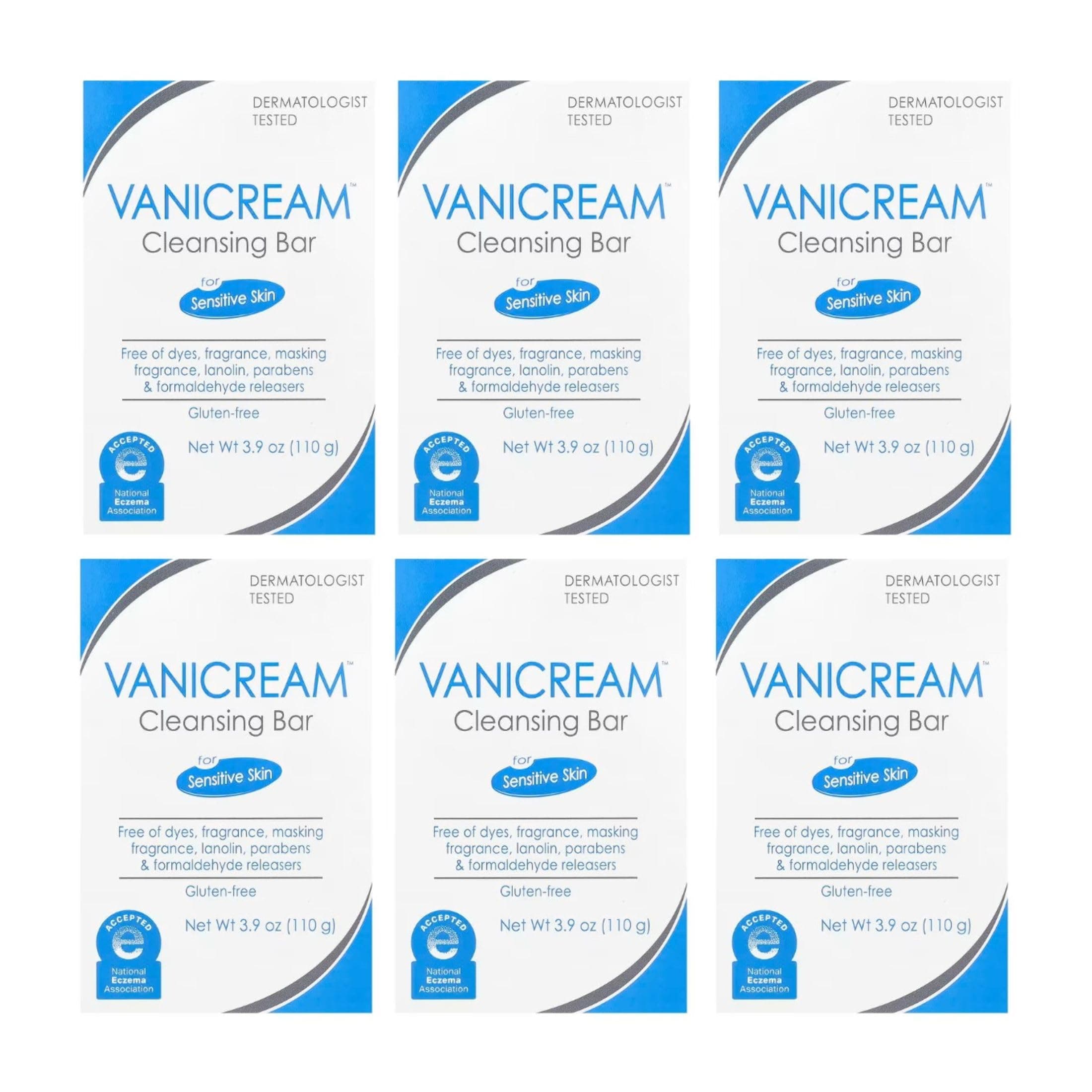 Pharmaceutical Specialties 320-39 Vanicream Cleansing Bar 3.9oz (Pack of 6)