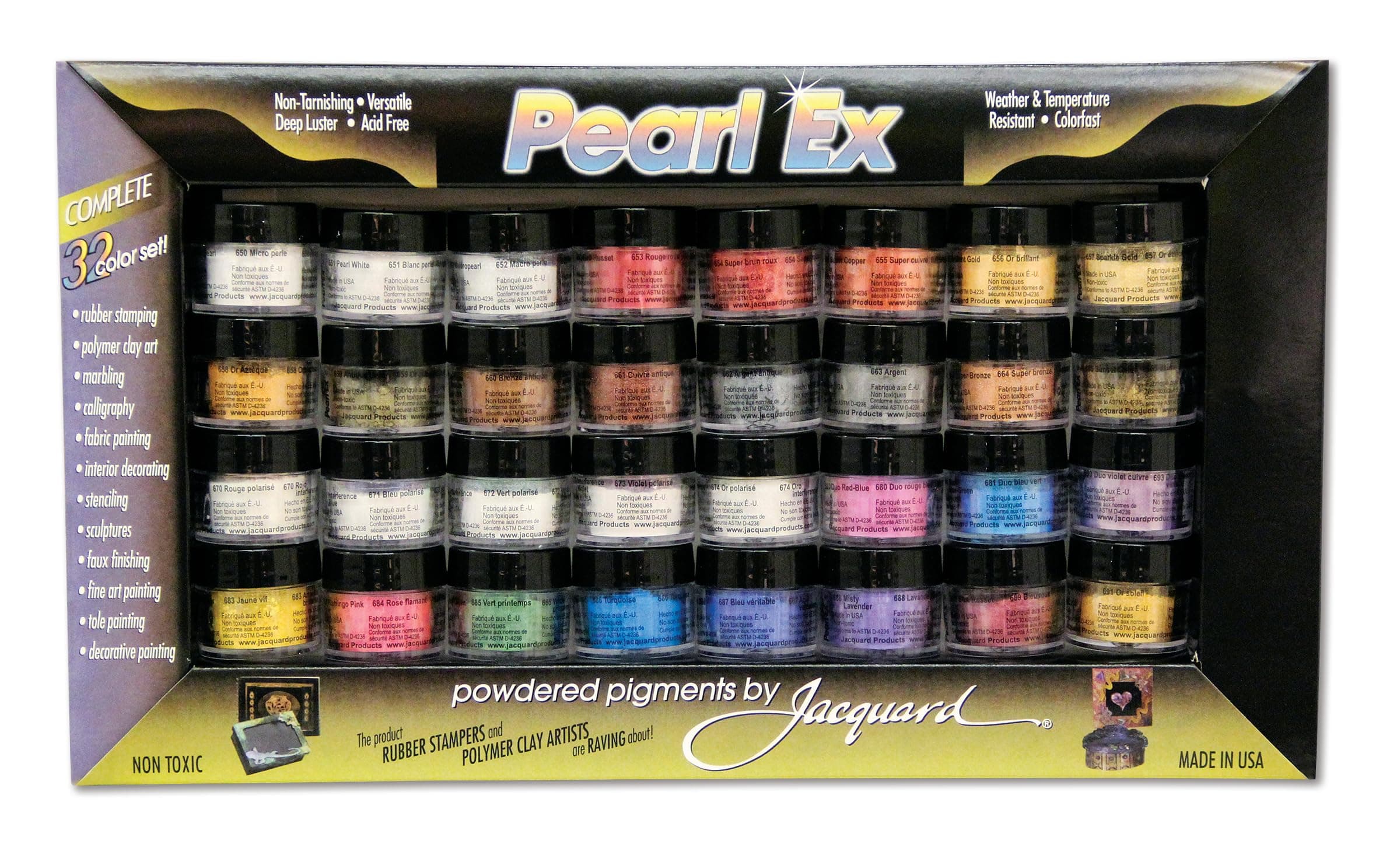 Jacquard Pearl EX Powder Pigments (32-Color Set)