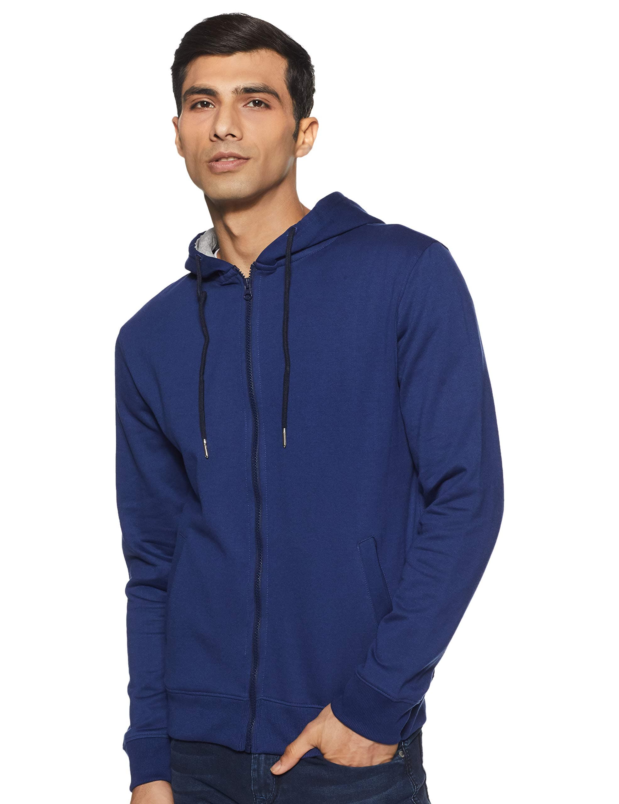 Deniklo Men's Sweatshirt (DKAW36-L_Blue Print_L)