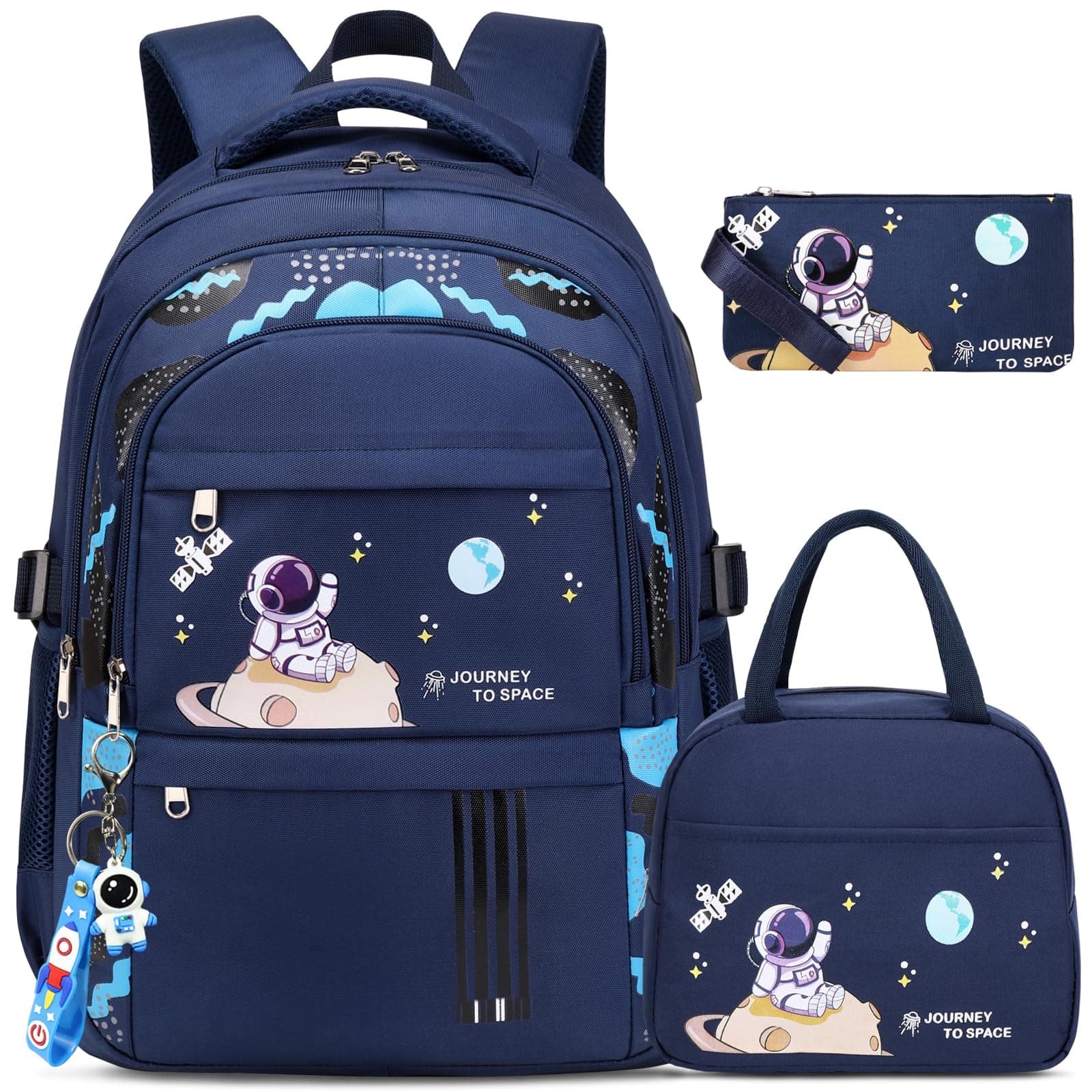 ACESAK Backpack for Boys - Bookbag Backpacks Schoolbag for Boys Kids Children Teens Girls Elementary Middle School Bags, Waterproof Lightweight Kids Backpack Casual Daypack with Lunch Bag Set