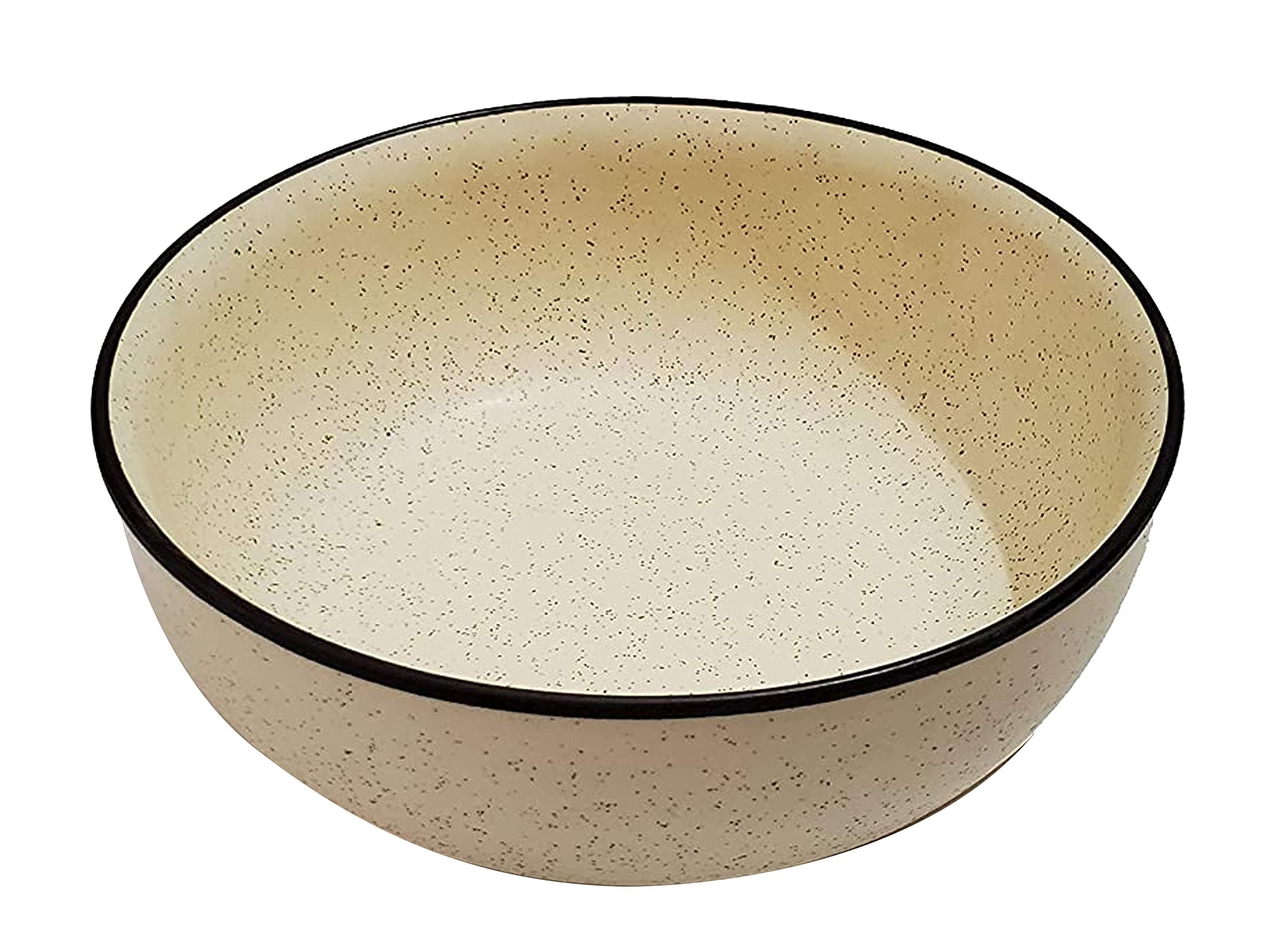 Pure Source India Ceramic Dotted Bowl ( White, 800ml)