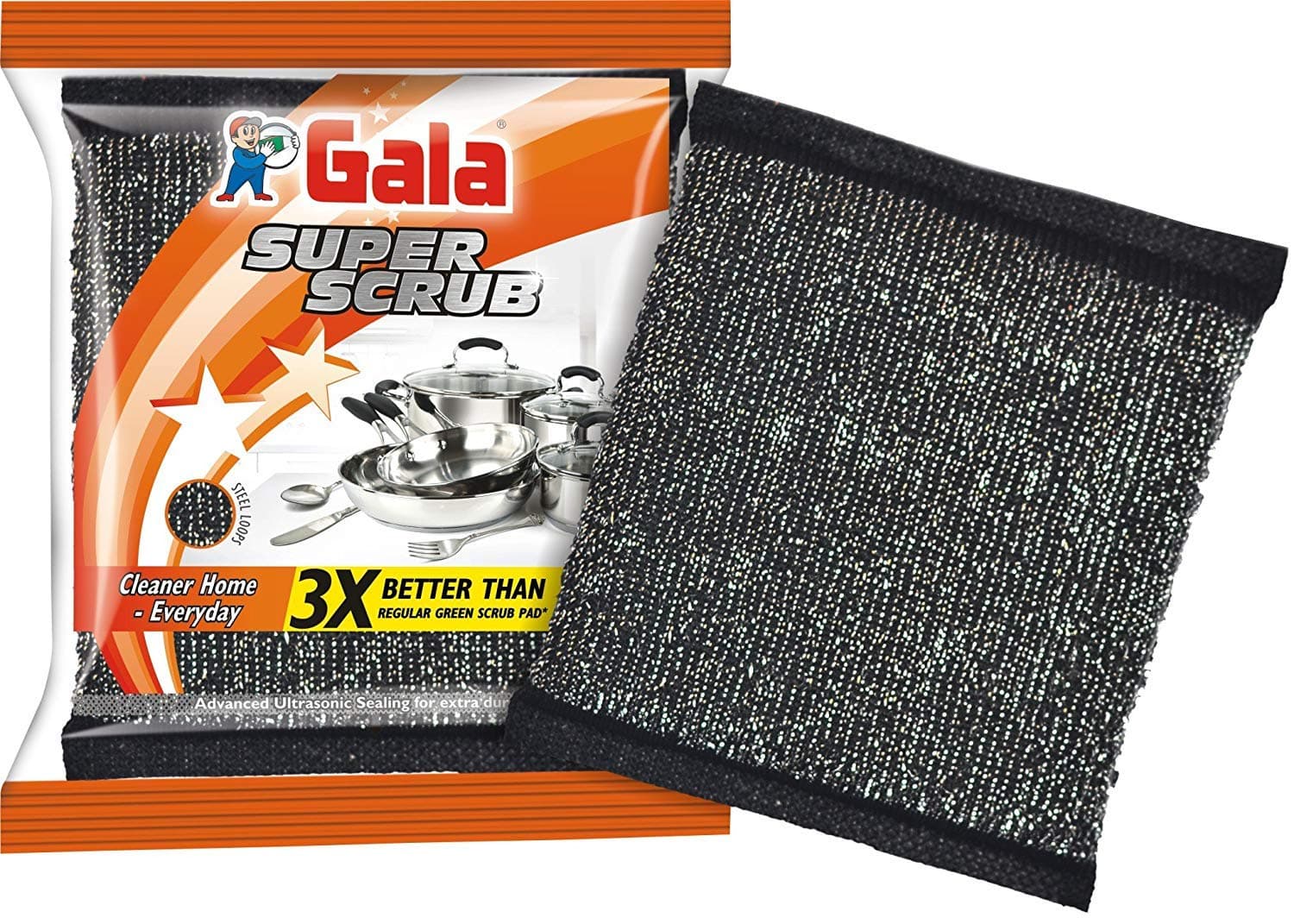 Gala Super Scrub Set (Pack Of 12, Black)