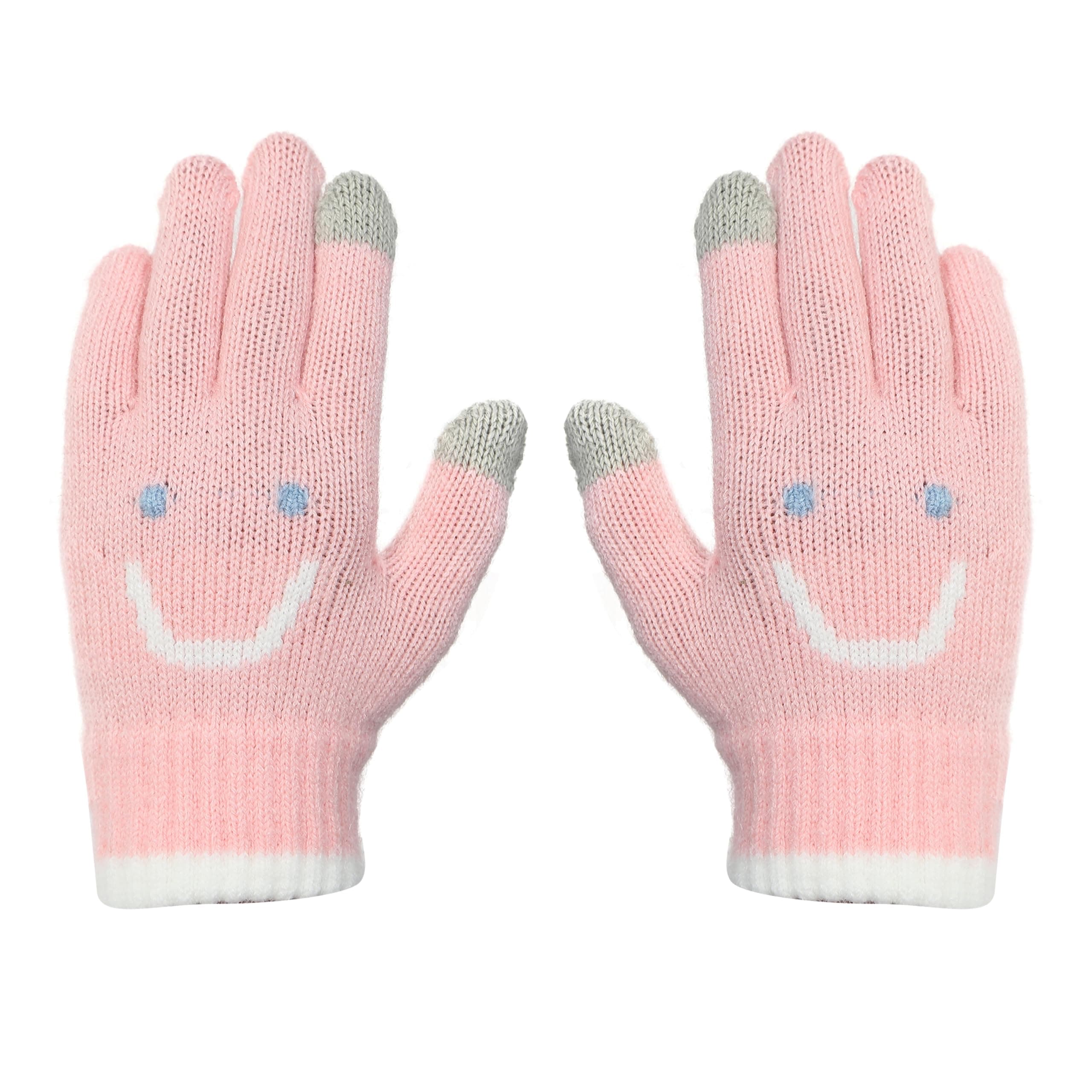 FabSeasons Acrylic Woolen solid Winter Gloves for Girls & Boys, fits for 5-8 years