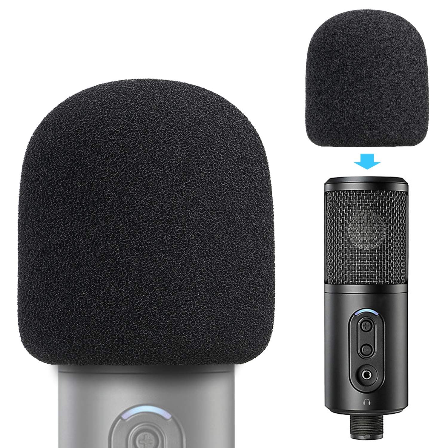 YOUSHARES ATR2500 Foam Microphone Windscreen - Mic Cover Pop Filter Customized for Audio Technica ATR2500 Microphone