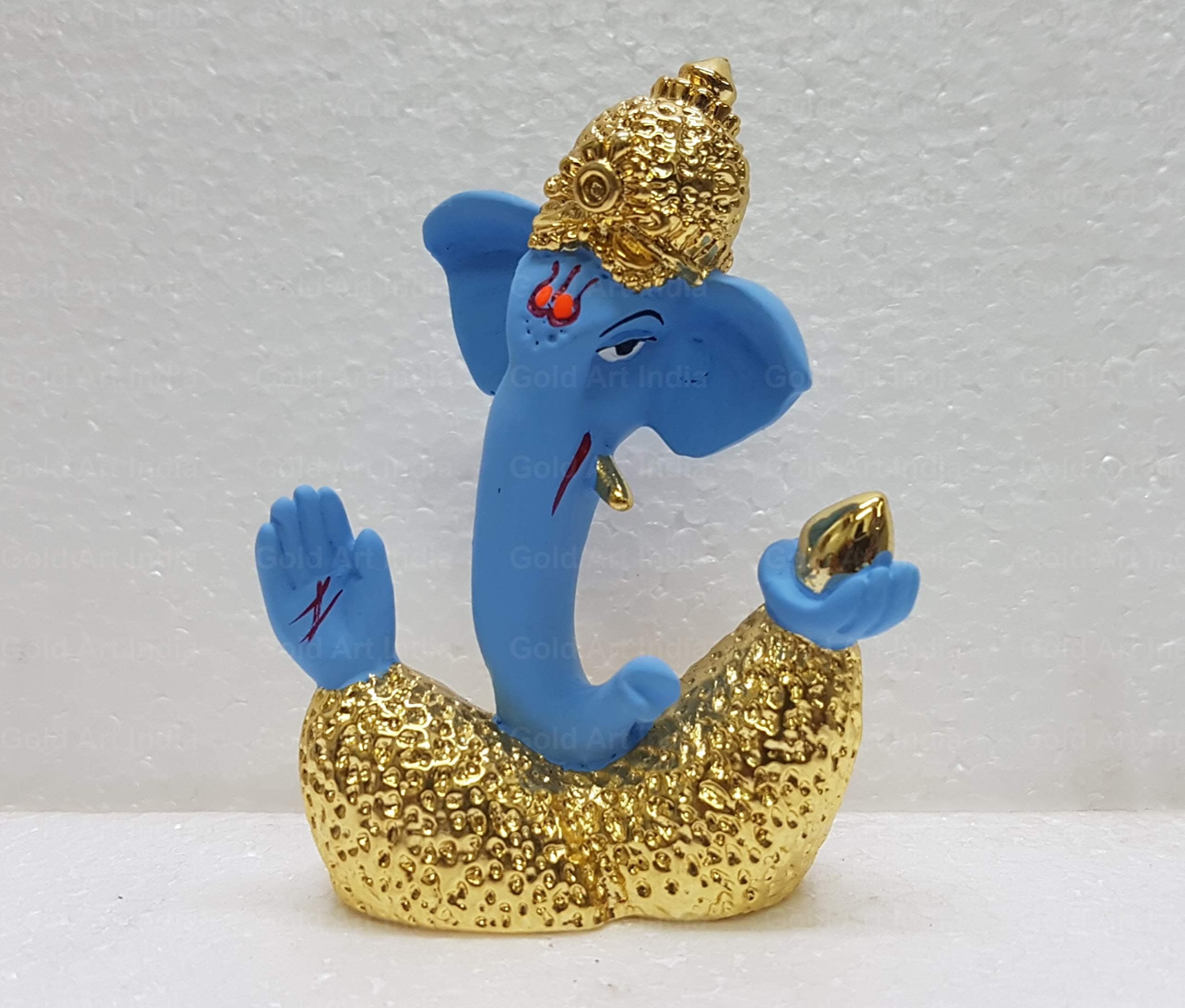 Gold Art India Gold and Silver Plated Abstract Ganesha (3 Inches)