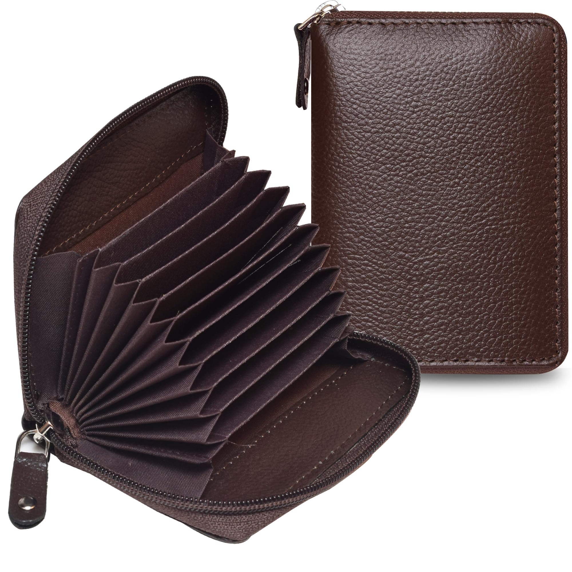 ABYS Genuine Leather Unisex 7 Slot Credit Card Holder (5136CF)