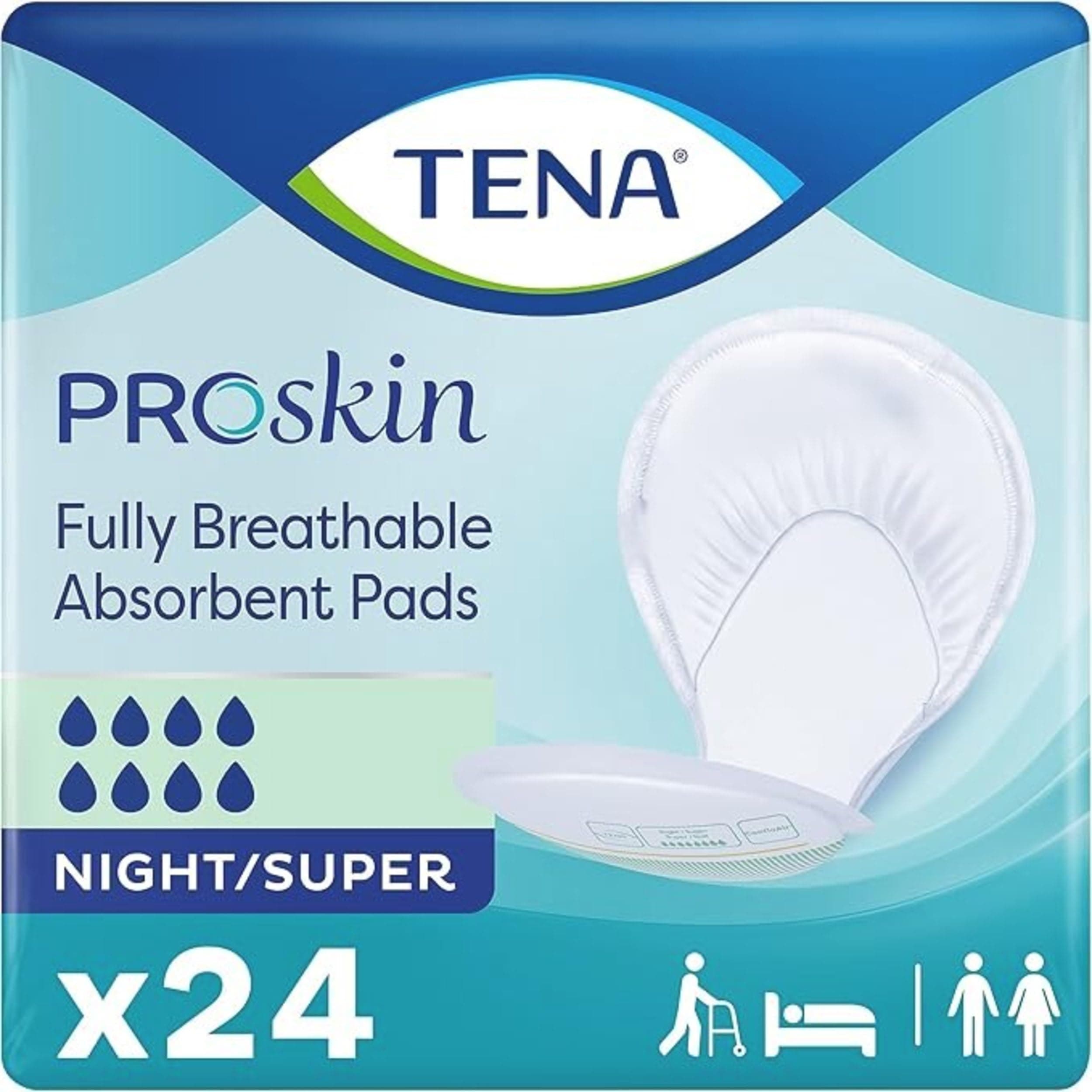 SCA Tena Night-Super Pads (Green), Pk/24