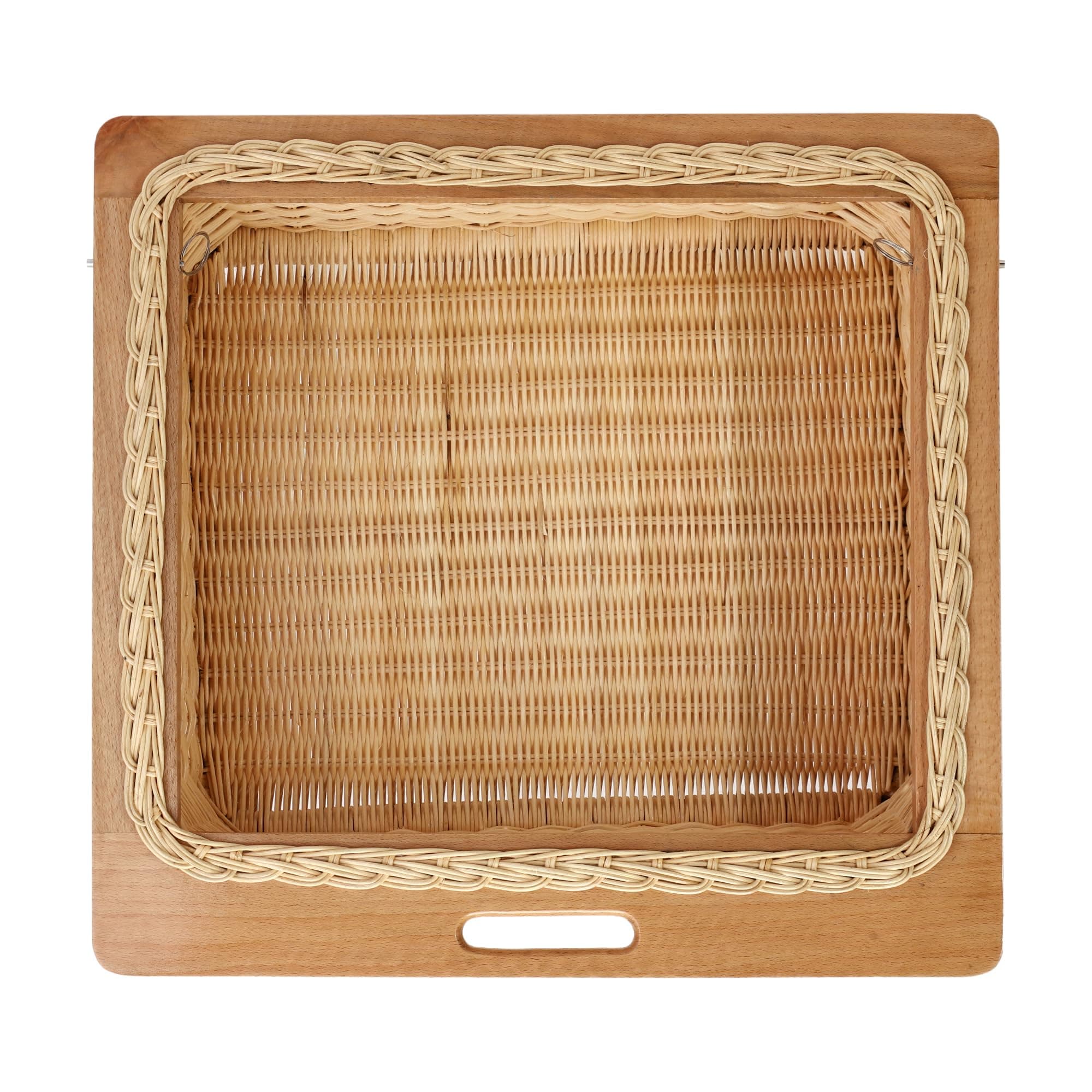 Wicker Basket for Modular Kitchen For Vegetables and Fruits Storage (Size: 22 W Inches Including Channel)