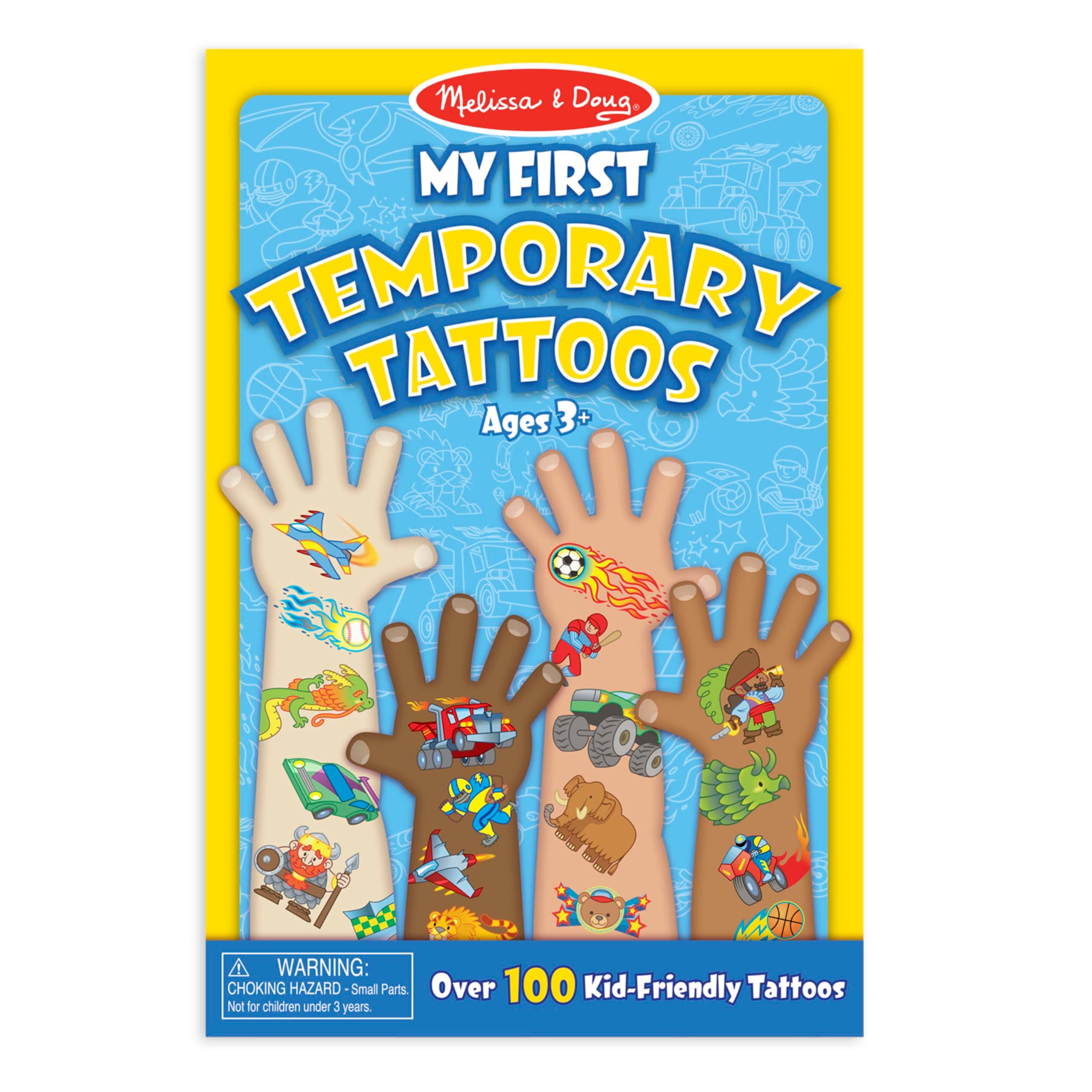 Melissa & Doug My First Temporary Tattoos: Adventure, Creatures, Sports, and More (100+ Kid-Friendly Tattoos)