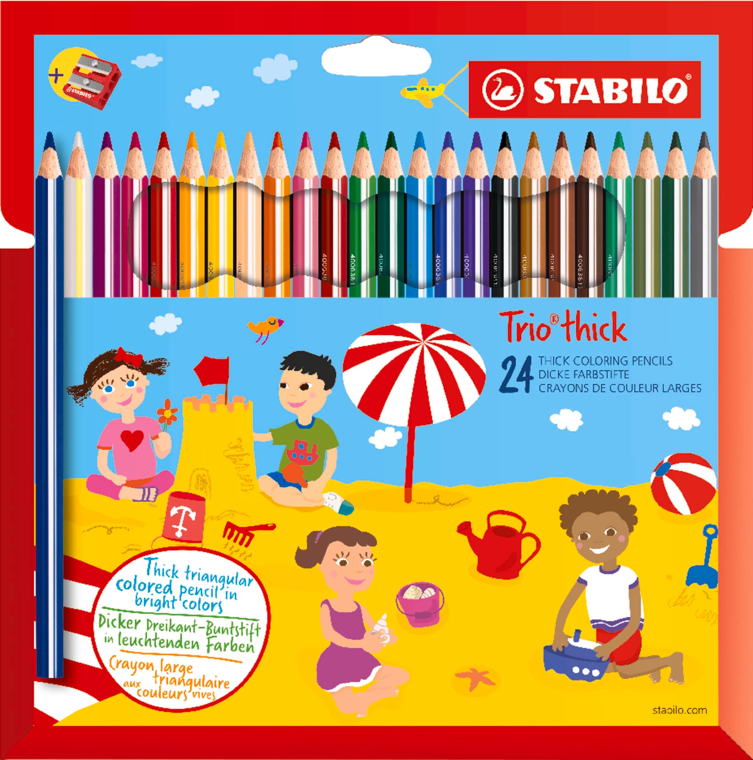 STABILO Trio thick - Colouring Pencil - Wallet of 24