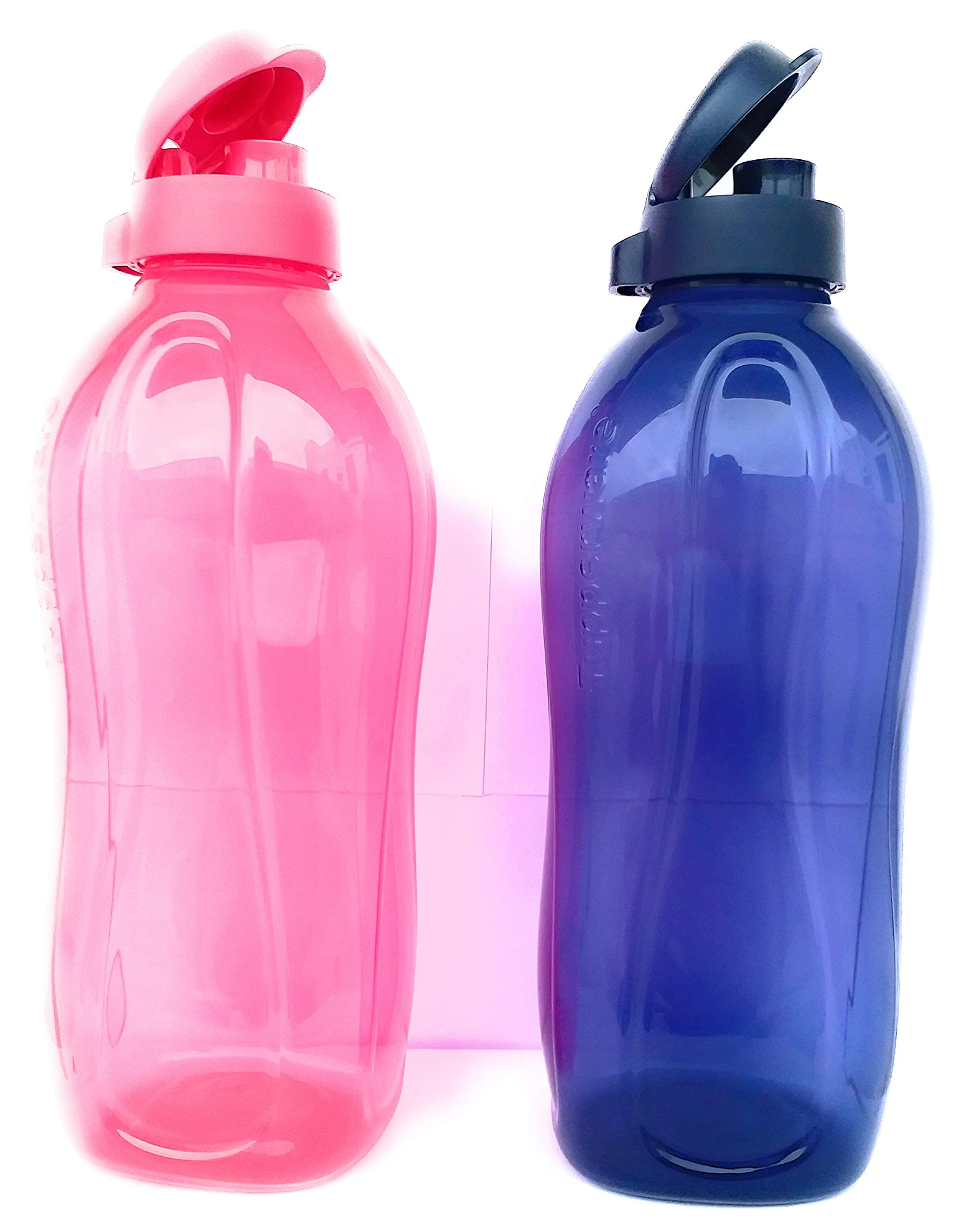 Tupperware 2Liter Water Bottles Fliptop, Set Of 2, - Plastic, Multicolor