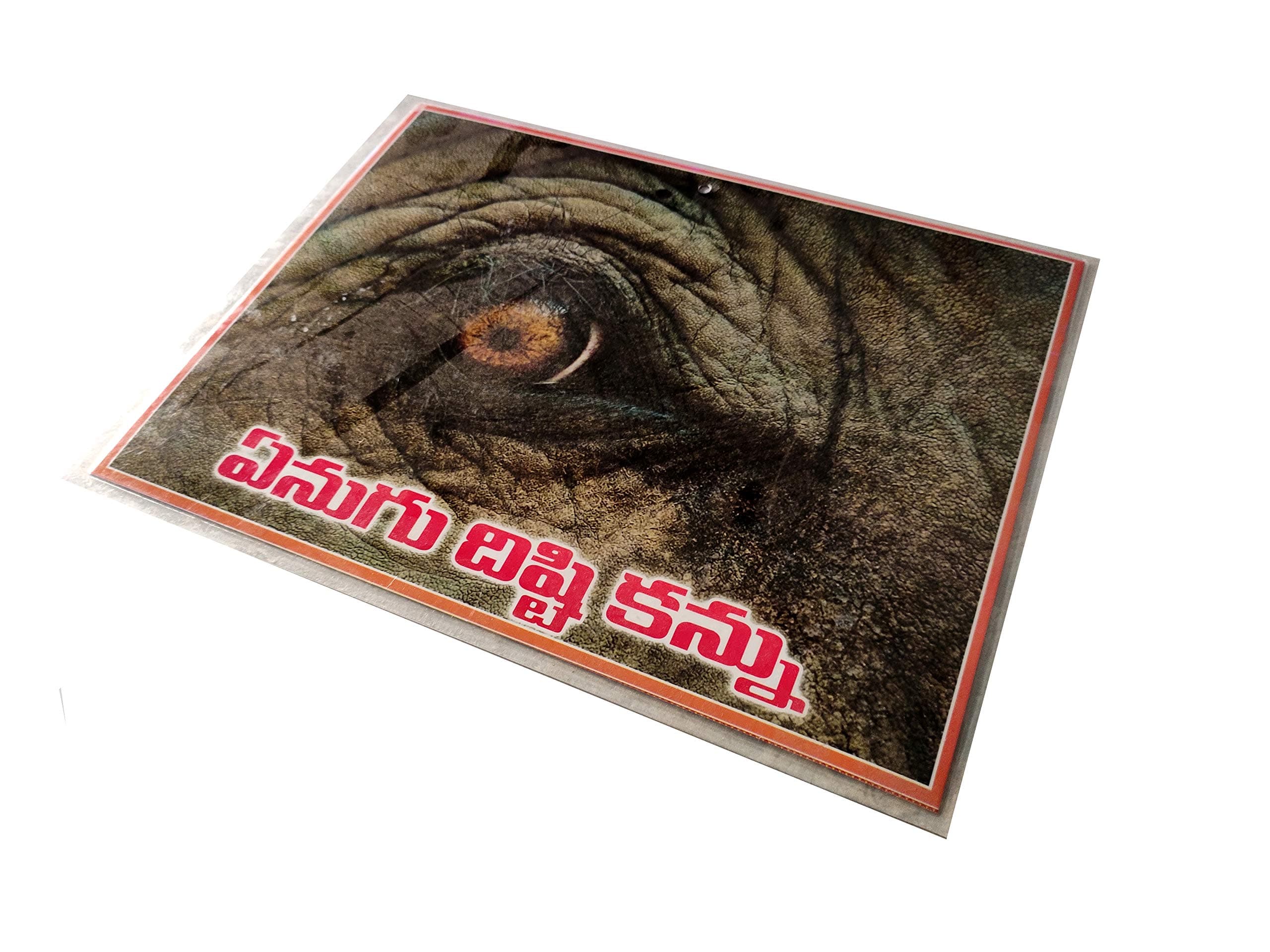 SSKR Elephant Eye Laminated Nazar Battu Wall Hanging Protector from Evil Eye - Set of 2