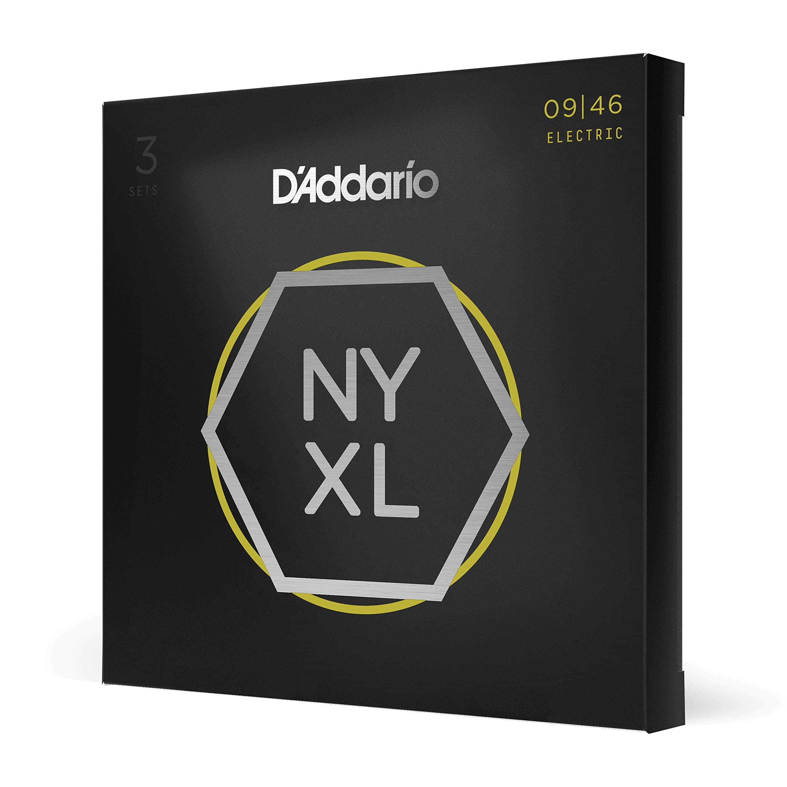 D'Addario NYXL0946 Nickel Wound Electric Guitar Strings, Super Light Top/Regular Bottom, 9-46, 3 Sets (NYXL0946-3P)