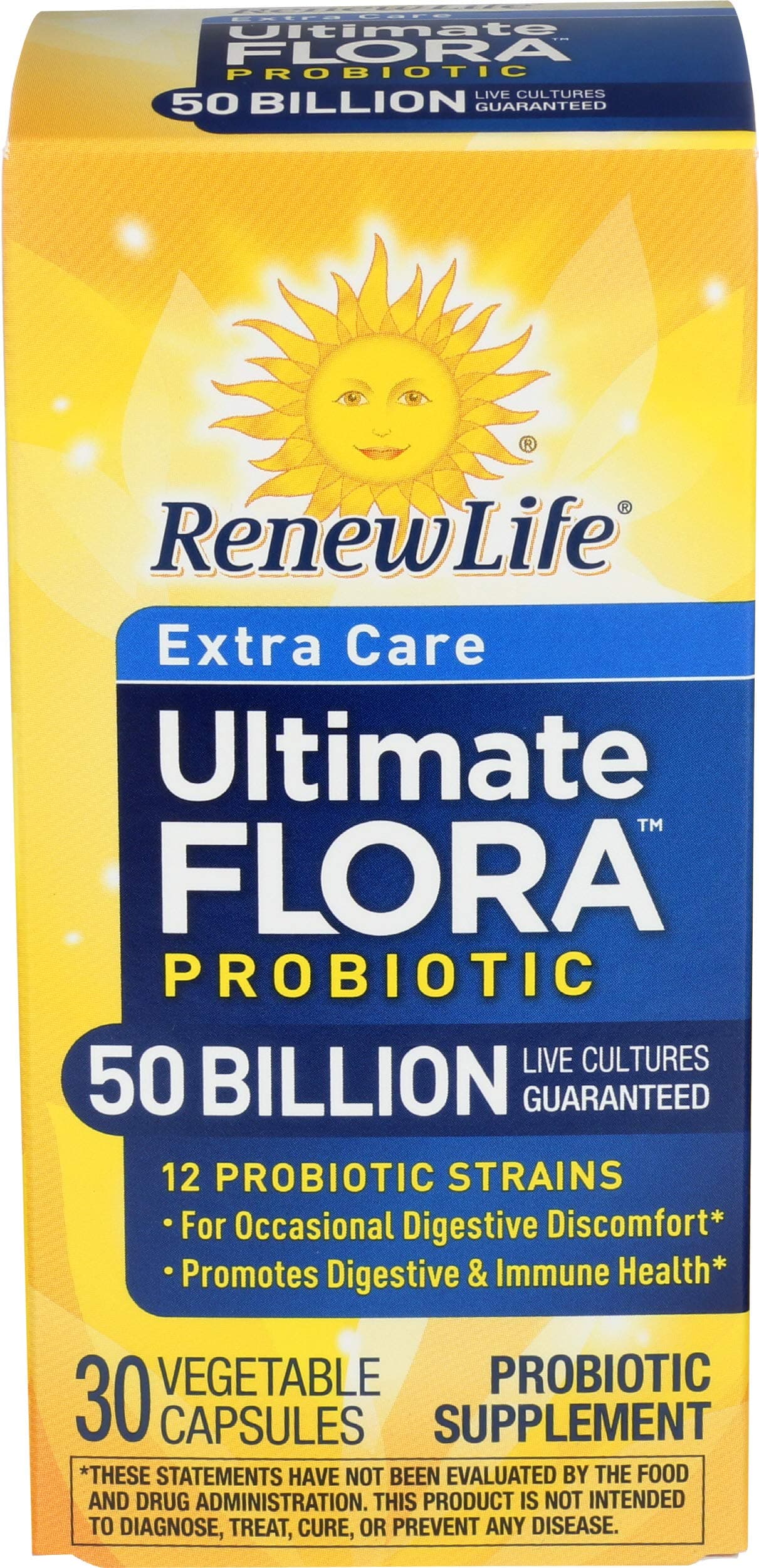Renew Life Ultimate Flora Extra Care Probiotic 50 Billion (Formerly Critical Care), 30 Counts