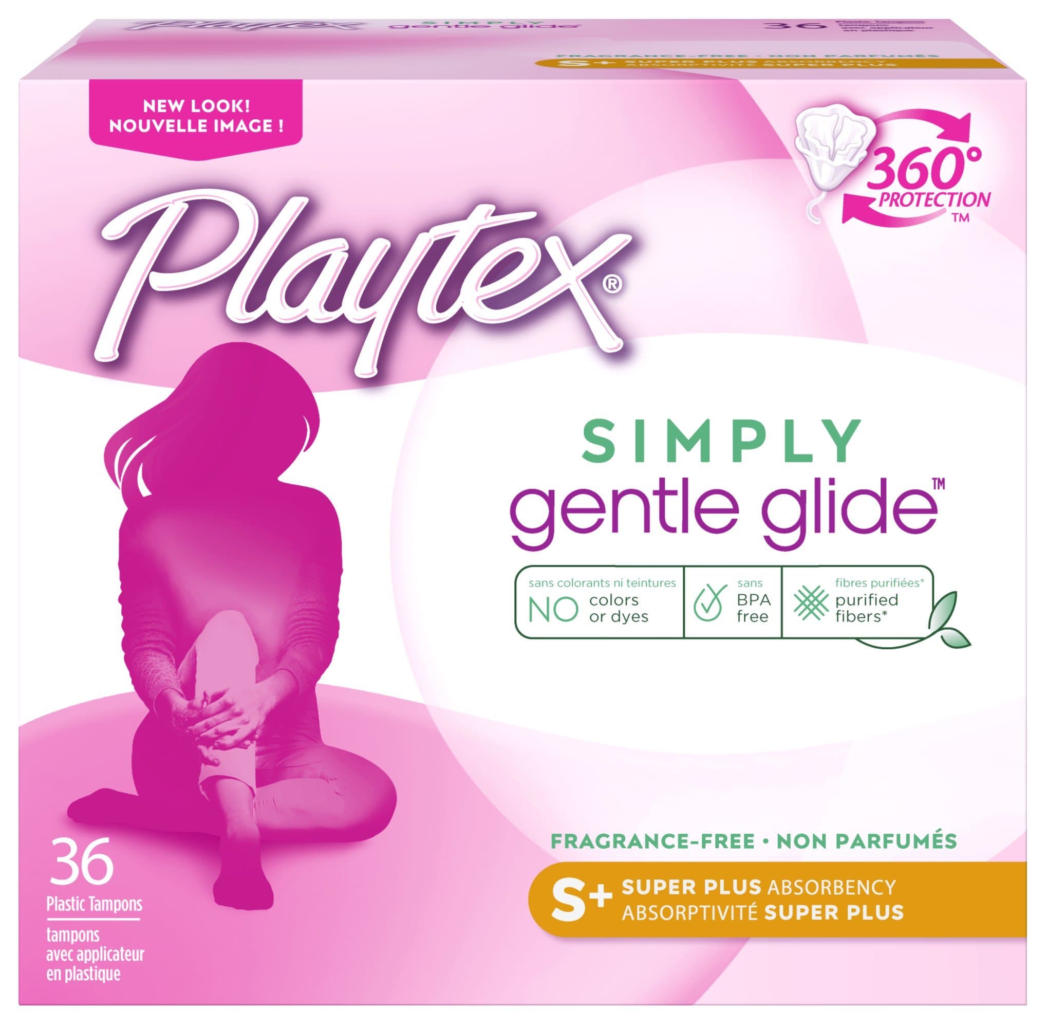 Playtex Gentle Glide Unscented, Super Plus, 36 Count