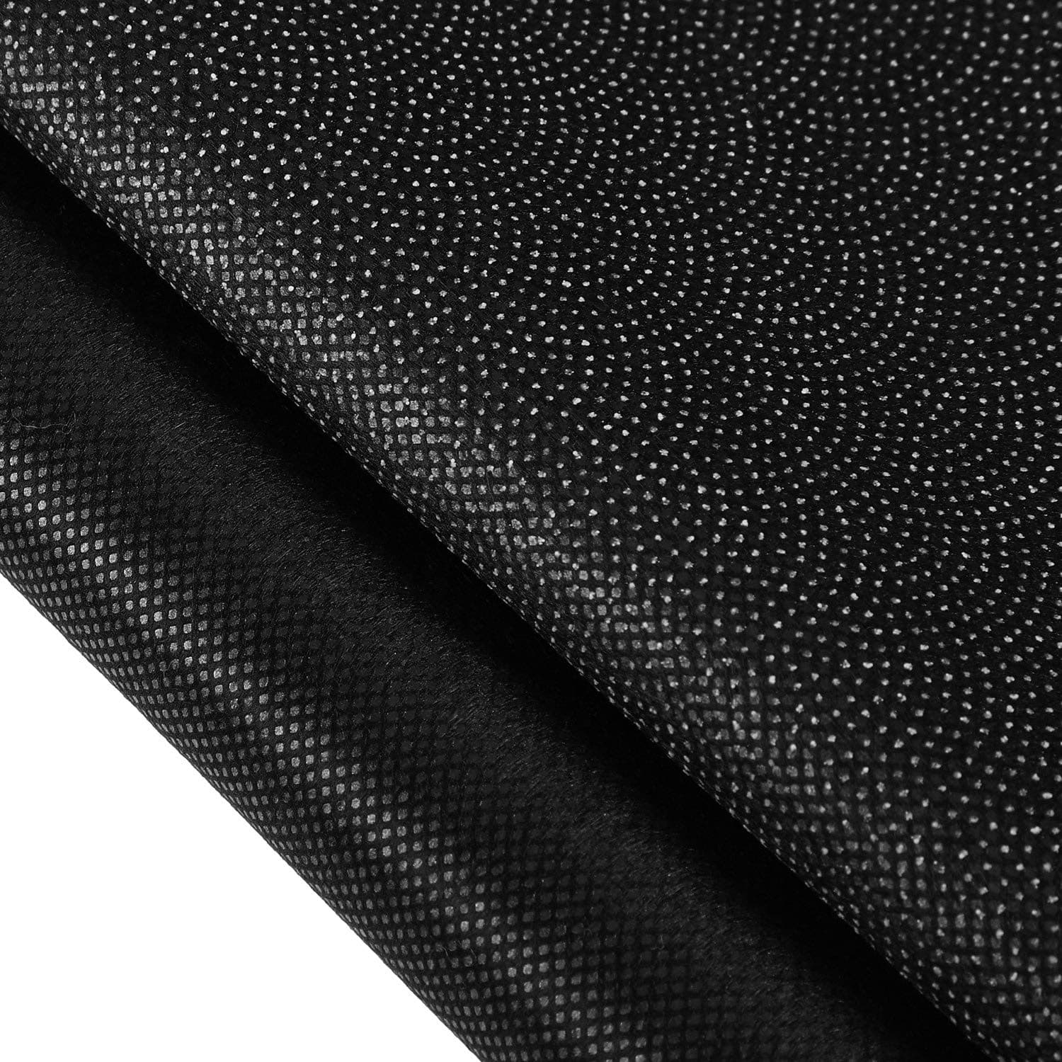 Non-Woven Fusible Interfacing Polyester Interfacing Fabric Single-Sided Iron on Interfacing for DIY Supplies (Black, 40 Inch x 6 Yards)