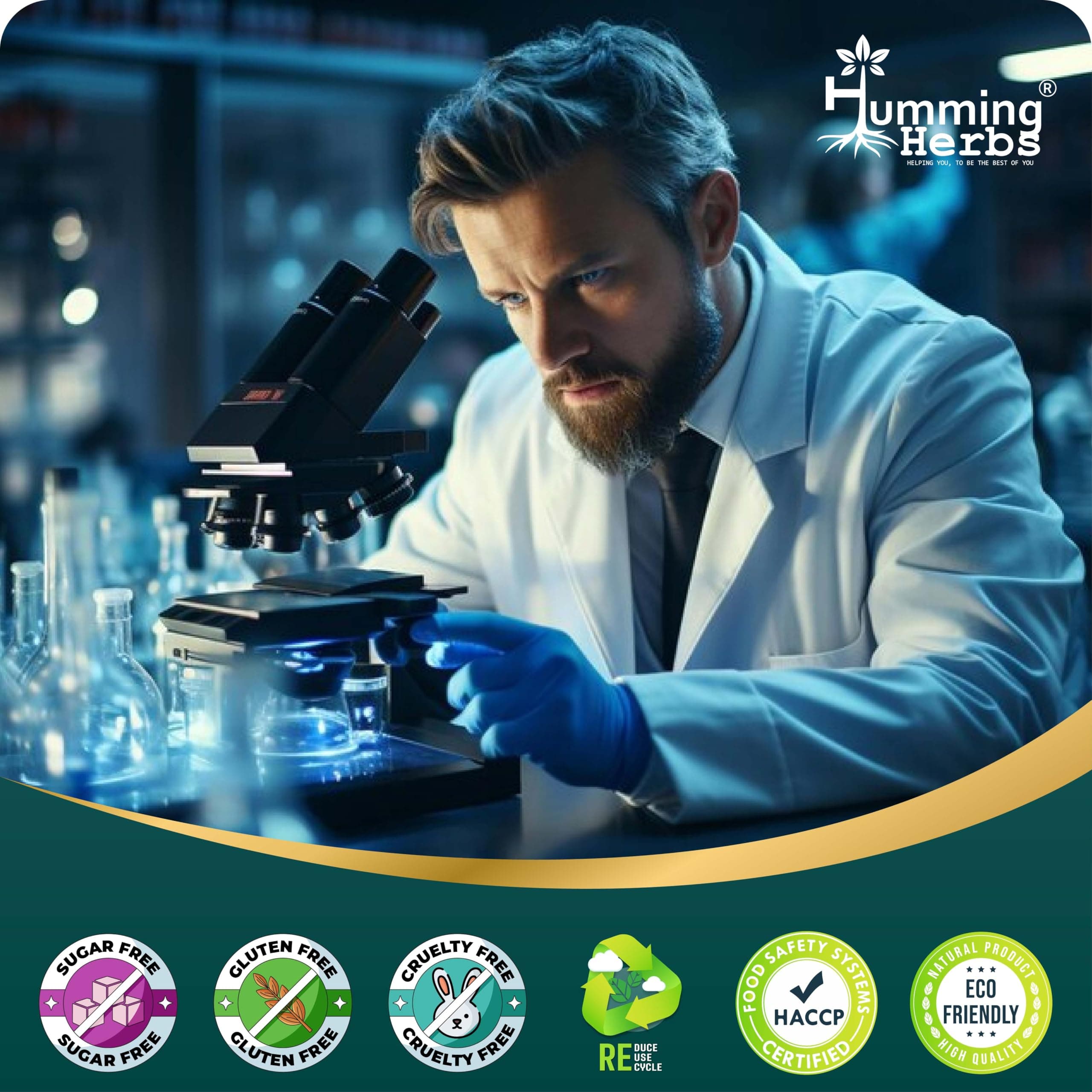 Humming Herbs Saw Palmetto Plus Urinary Support - Enhanced Formula with Quercetin, Turmeric, Pygeum, Vitamins E & B6, Zinc, Selenium for Men's Health - Veg Capsules - Herbal Supplement
