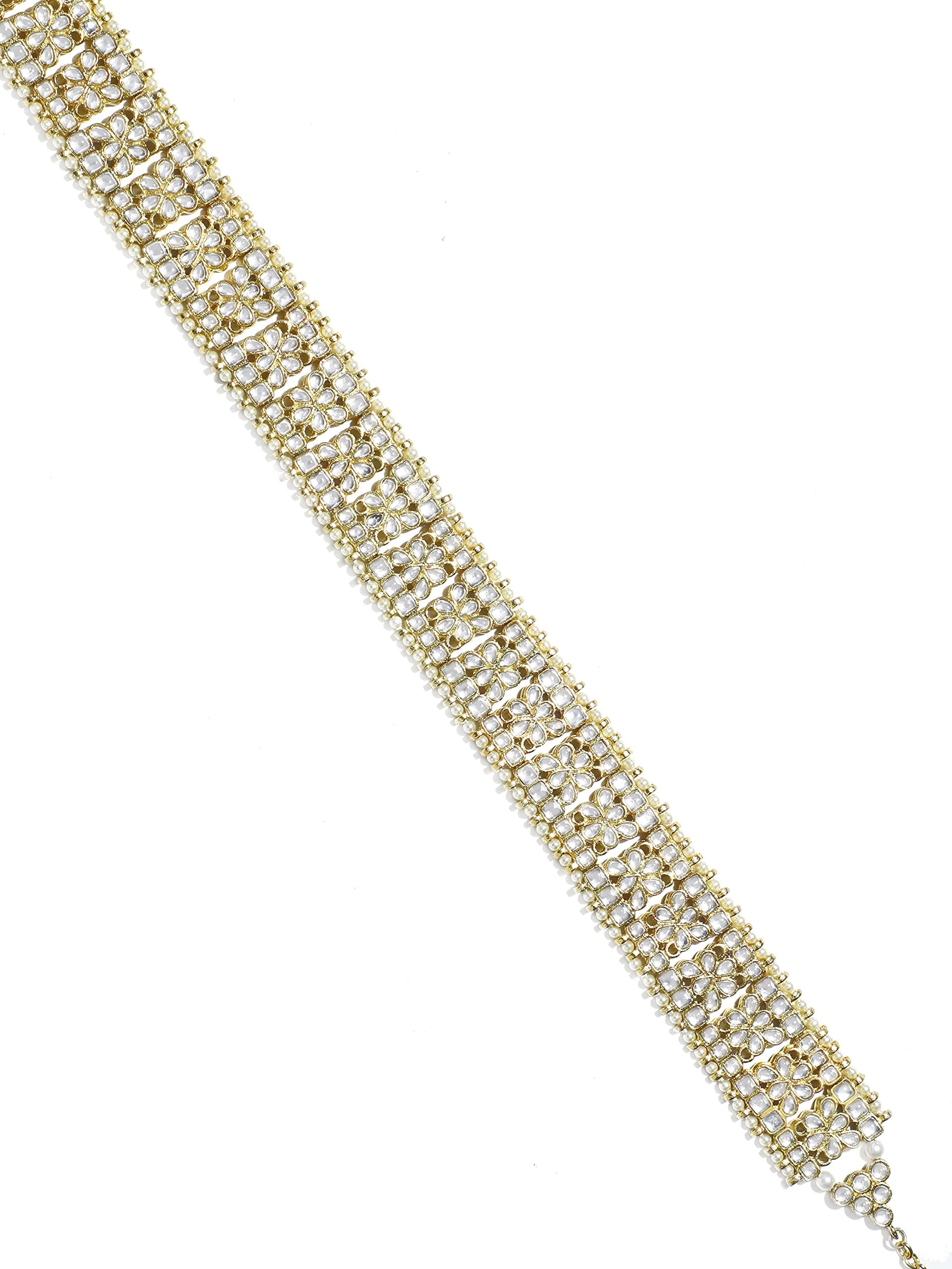Karatcart Traditional Gold Plated Kundan Kamarband