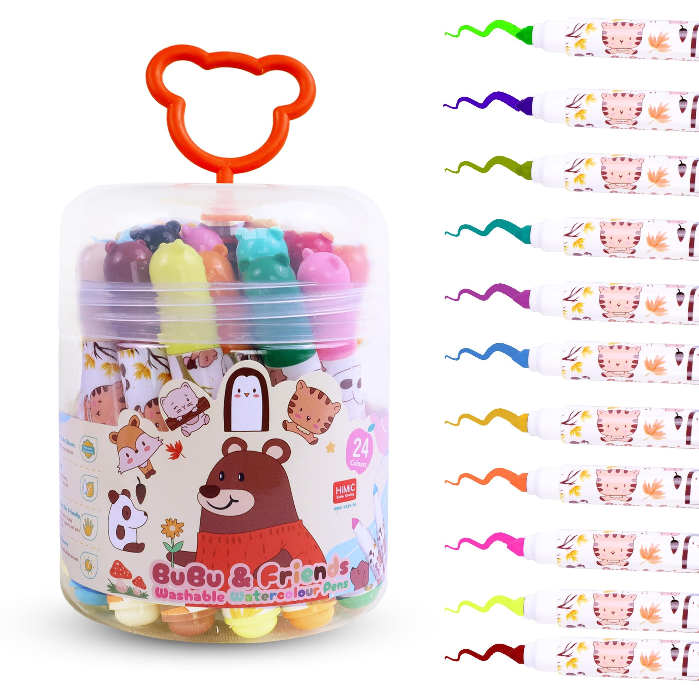 Toyshine 24 Pc Washable Watercolor Pens Set Art Markers for Kids