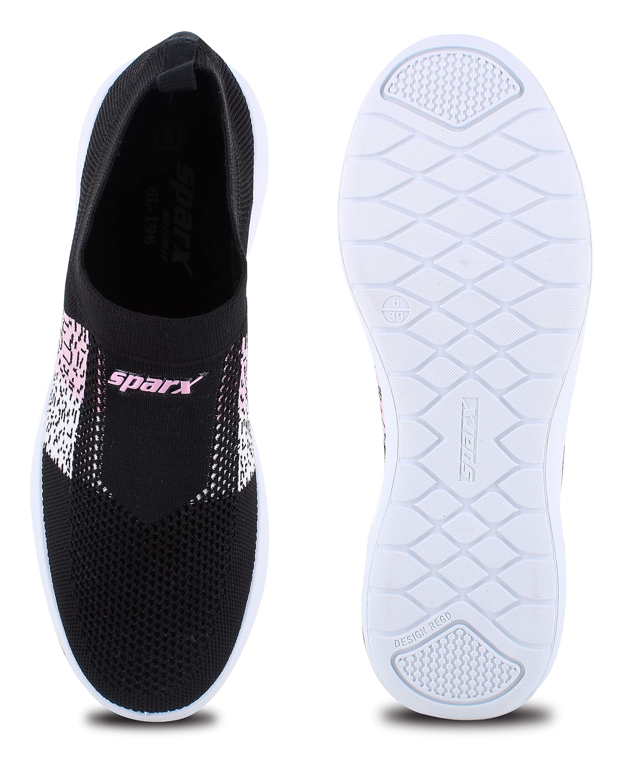 SPARX Womens SL 196 | Stylish, Comfortable | Black Sneaker - 8 UK (SL 196)