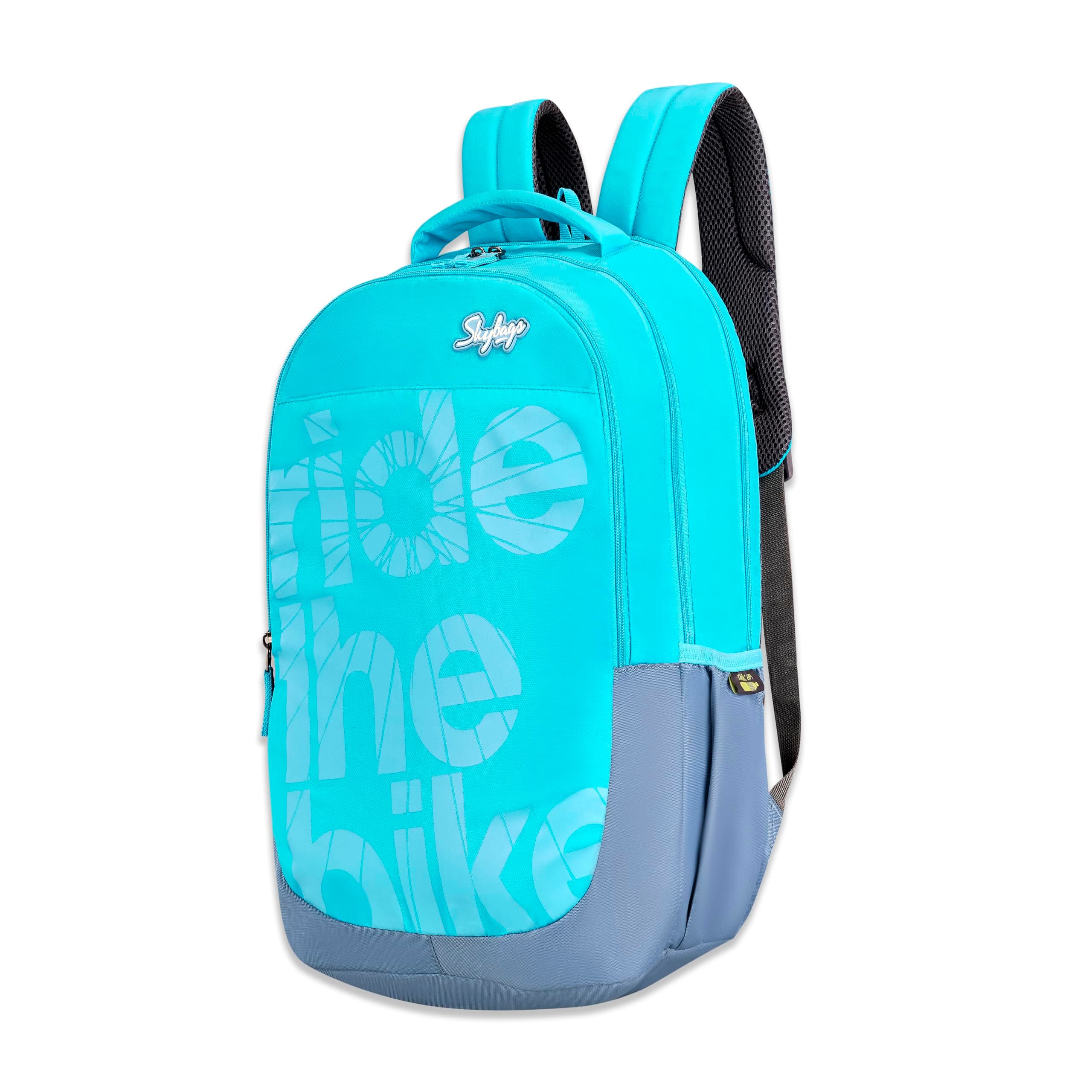 Skybags Stash Blue 38 Liters Casual Backpack for Boys and Girls | 3 Compartments, Quick Access Pocket, Organizer | Perfect for School & Travel - Unisex