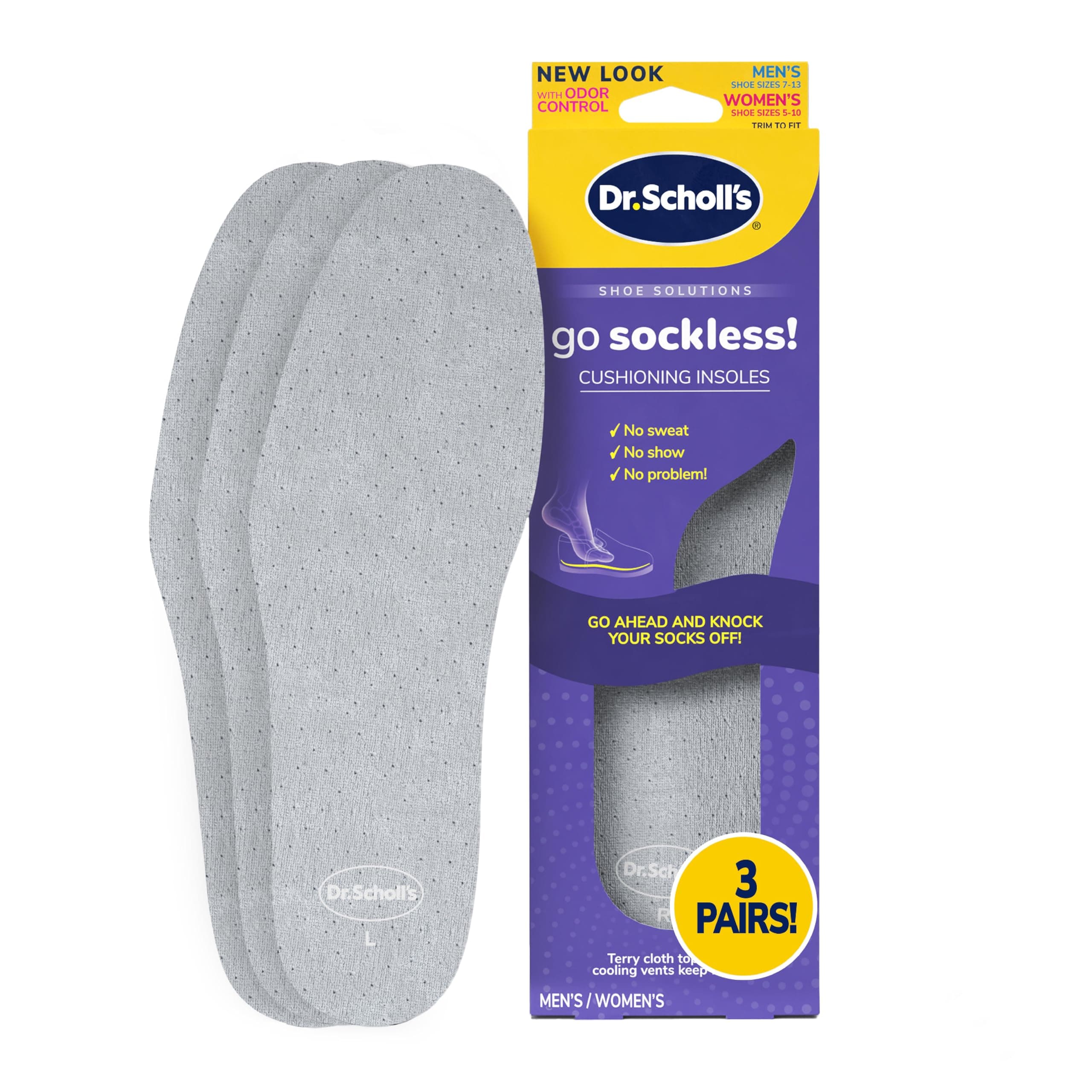 Dr. Scholl's Unisex's Shoe Insert, Gray, Mens 7-13 Womens 5-10, Gray, Mens 7-13 Womens 5-10