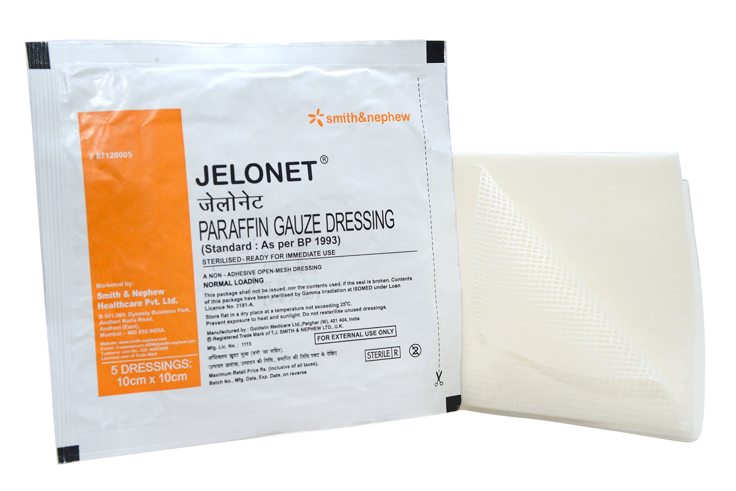 Smith and Nephew 87120005 Jelonet 5's Pouch