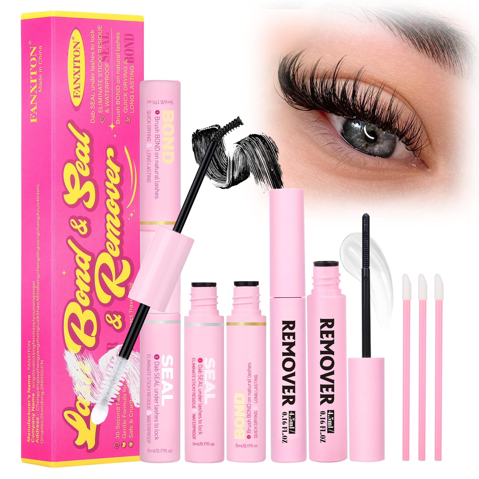 FANXITON Lash Bond and Seal and Remover Clusters DIY at Home