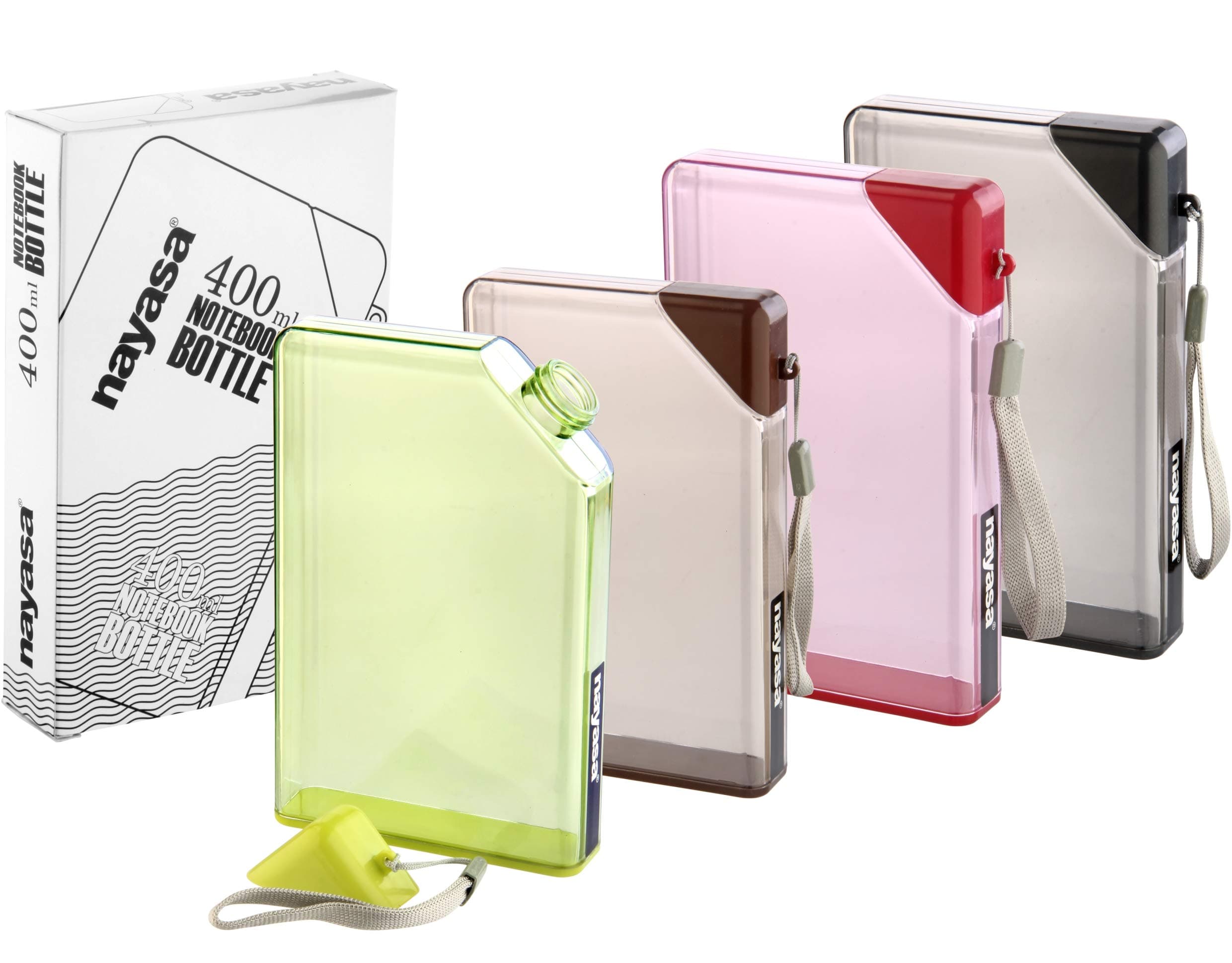 Nayasa Notebook Plastic Fridge Water Bottle (400 ml, Multicolour), Set of 1