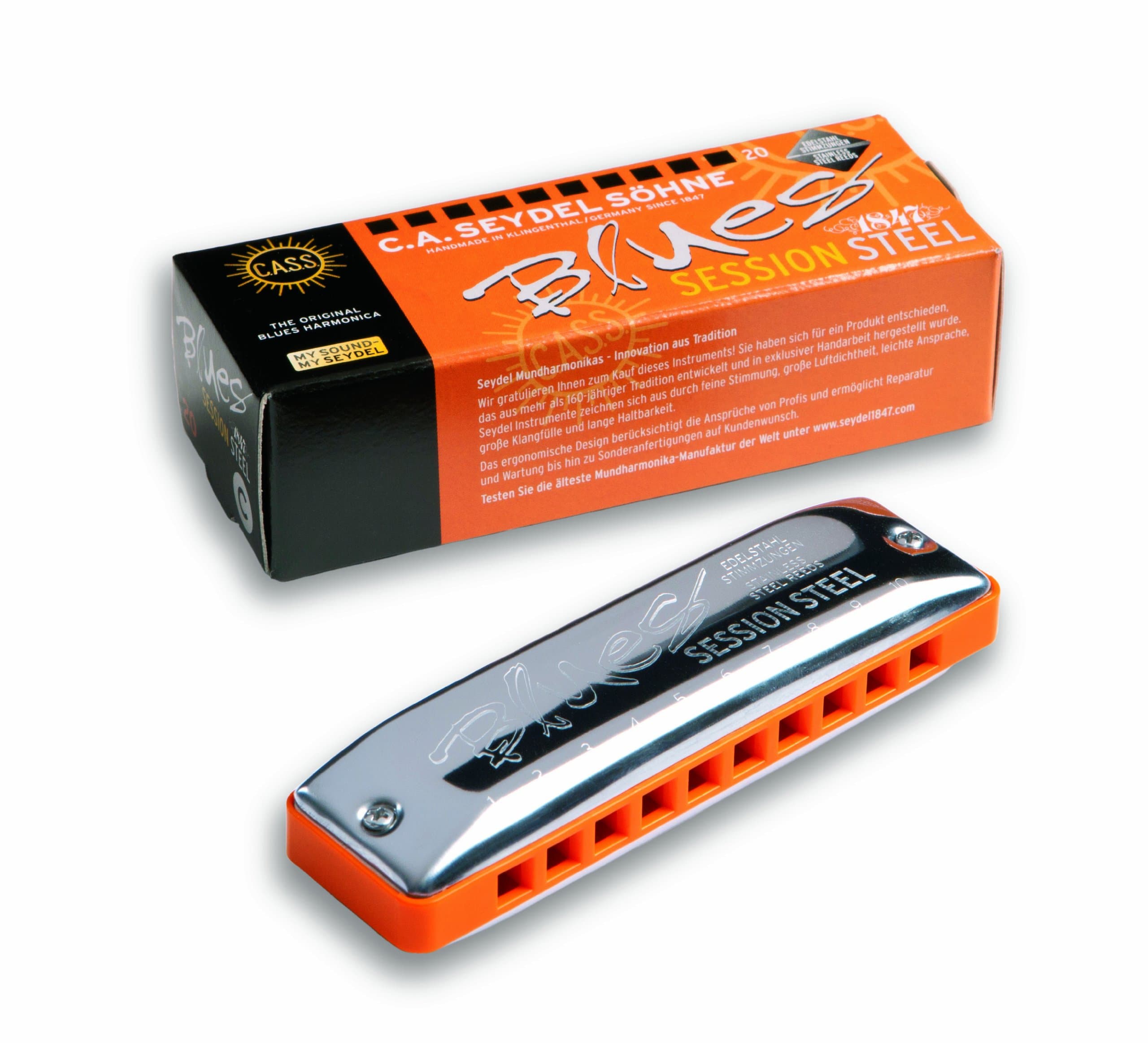 Seydel Harmonica Blues Session Steel Key F 10301F