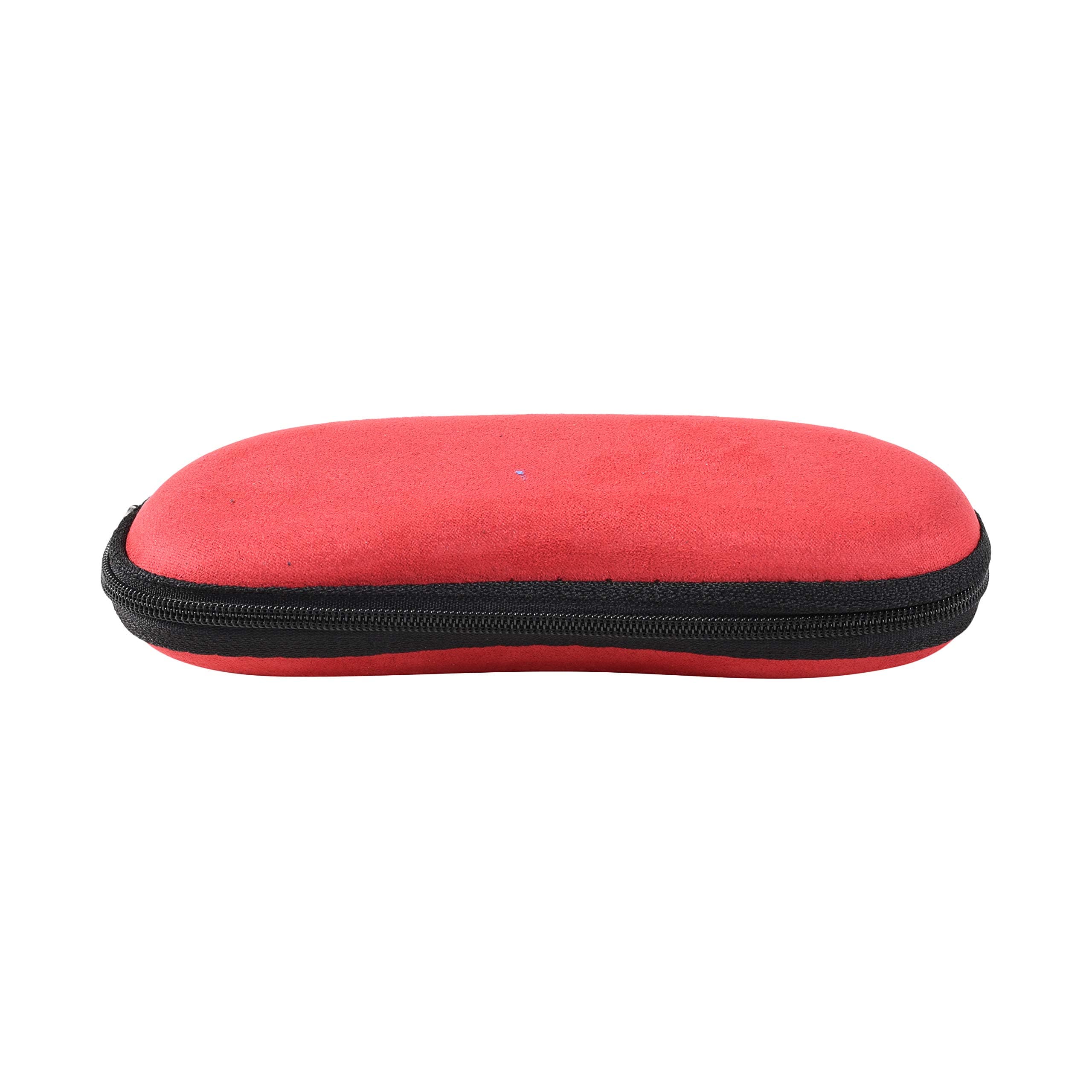 VIVID Vision Unisex Adult Lightweight Eyewear Specs Case Cover | Protect Eye Glasses | Chashma Dibbi | Spectacle Box | Closure - ZIPPER | Fabric | IC-359 | Red-Black