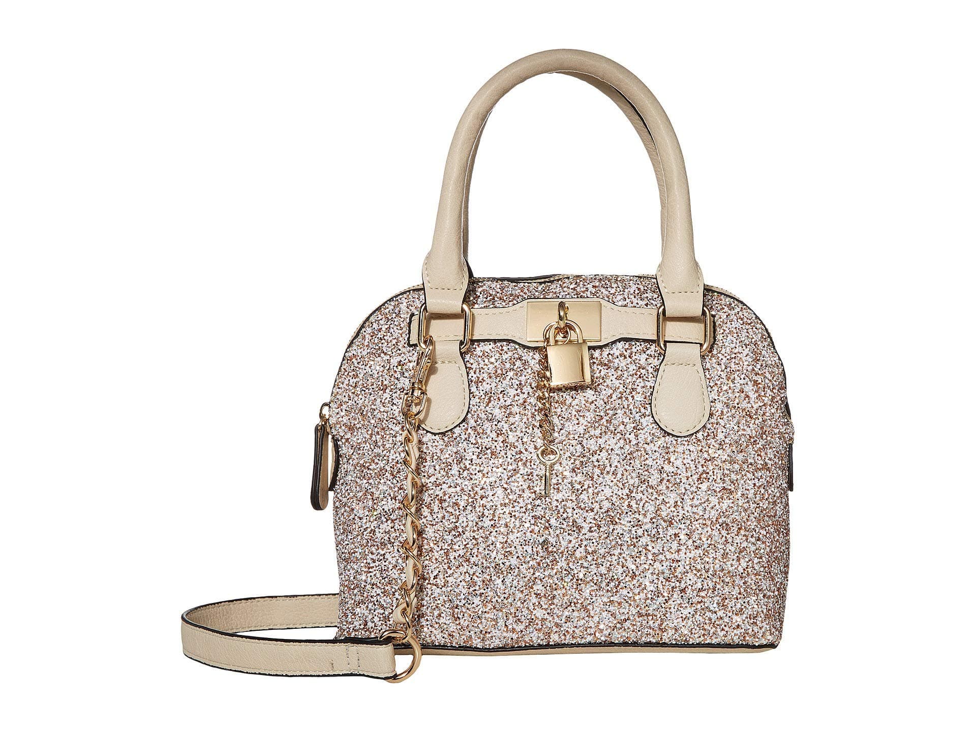 Aldo Women's Top Handle Satchel Handbag Barland, Champagne