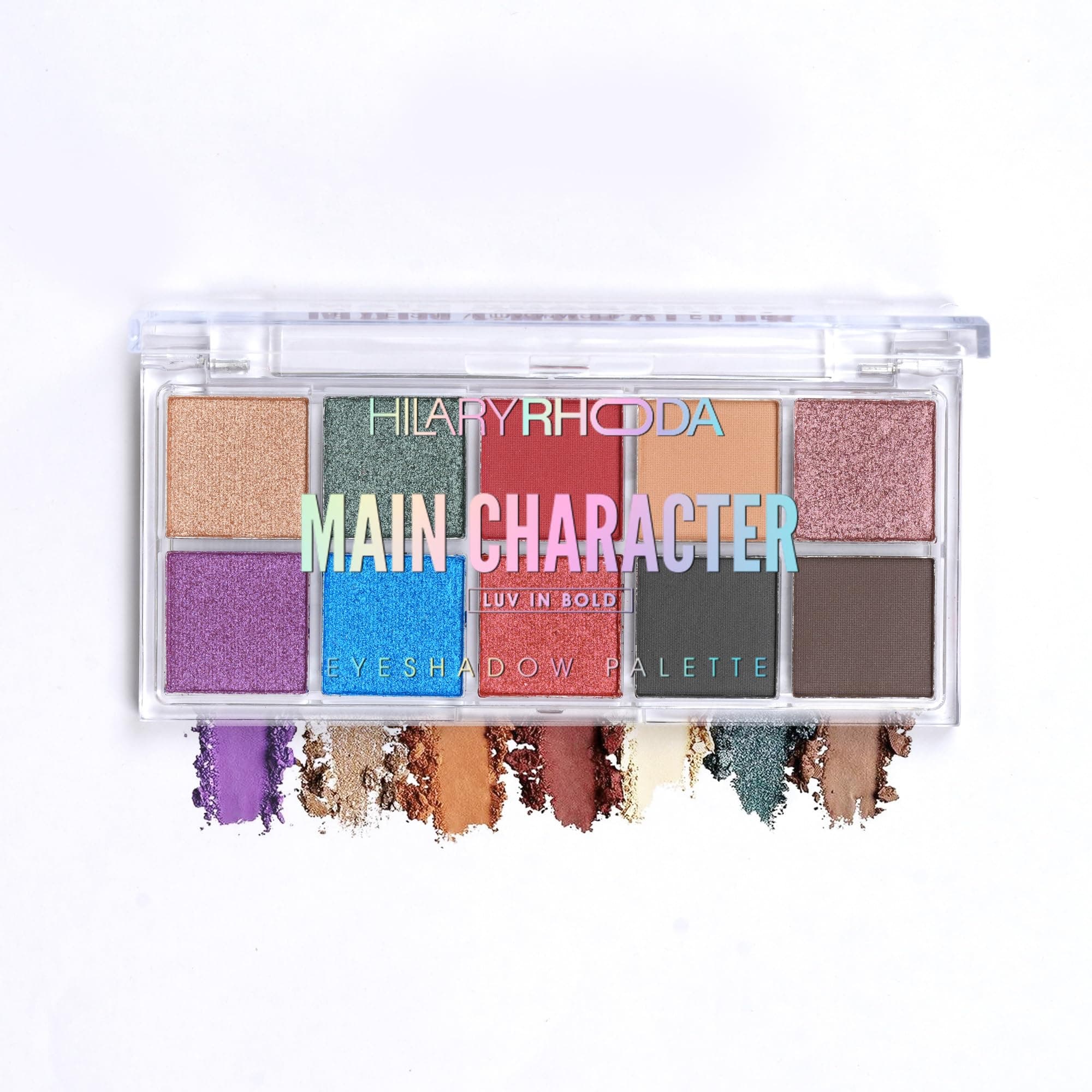 Hilary Rhoda Main Character Eyeshadow Palette | Highly Pigmented & Blendable | Matte & Shimmer Finish | Smudge Free & Long Wearing | No Fallout & Multicolor Eyeshadow - 11g