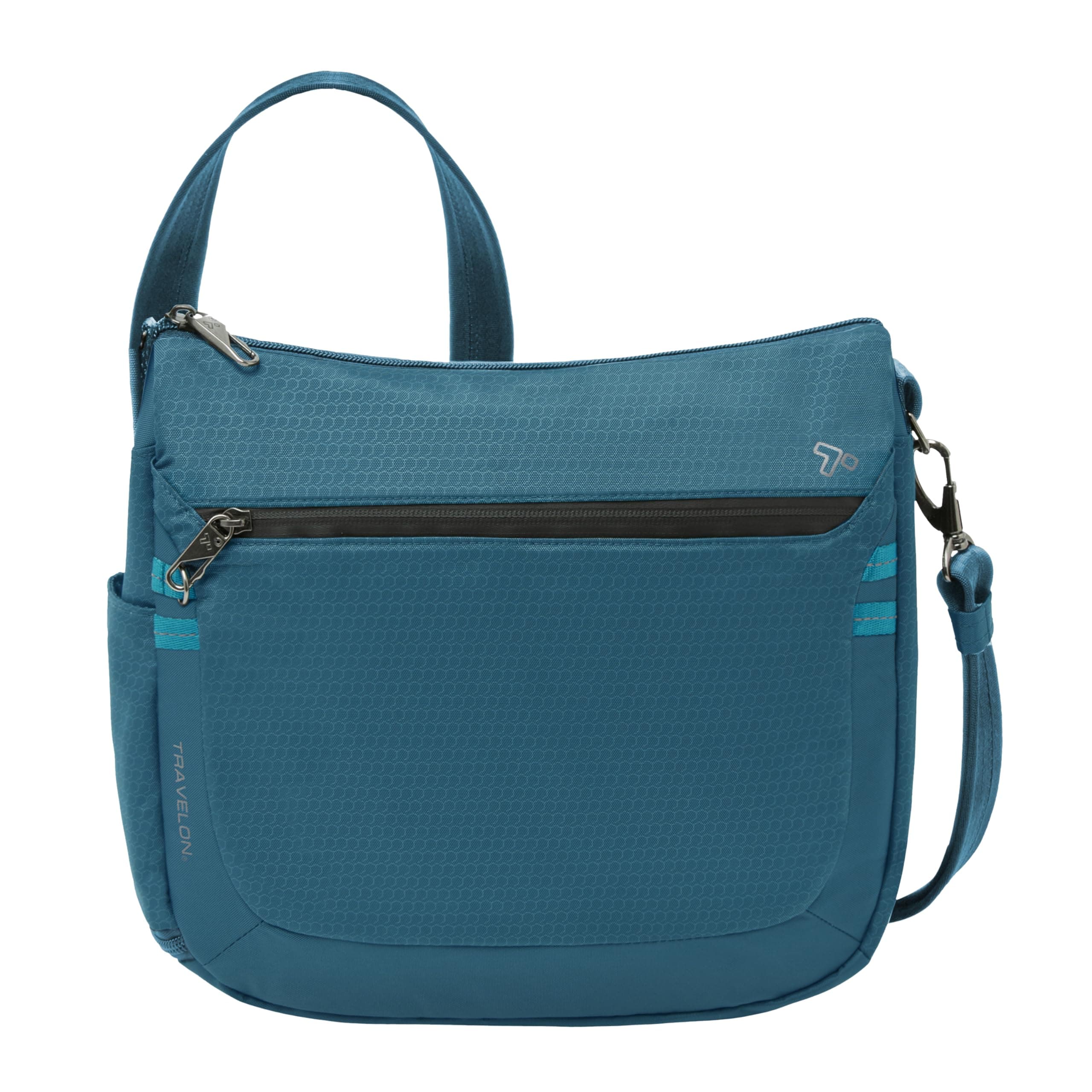 Travelon Unisex Anti-Theft Active Medium Nylon Crossbody Messenger Bag (Teal)