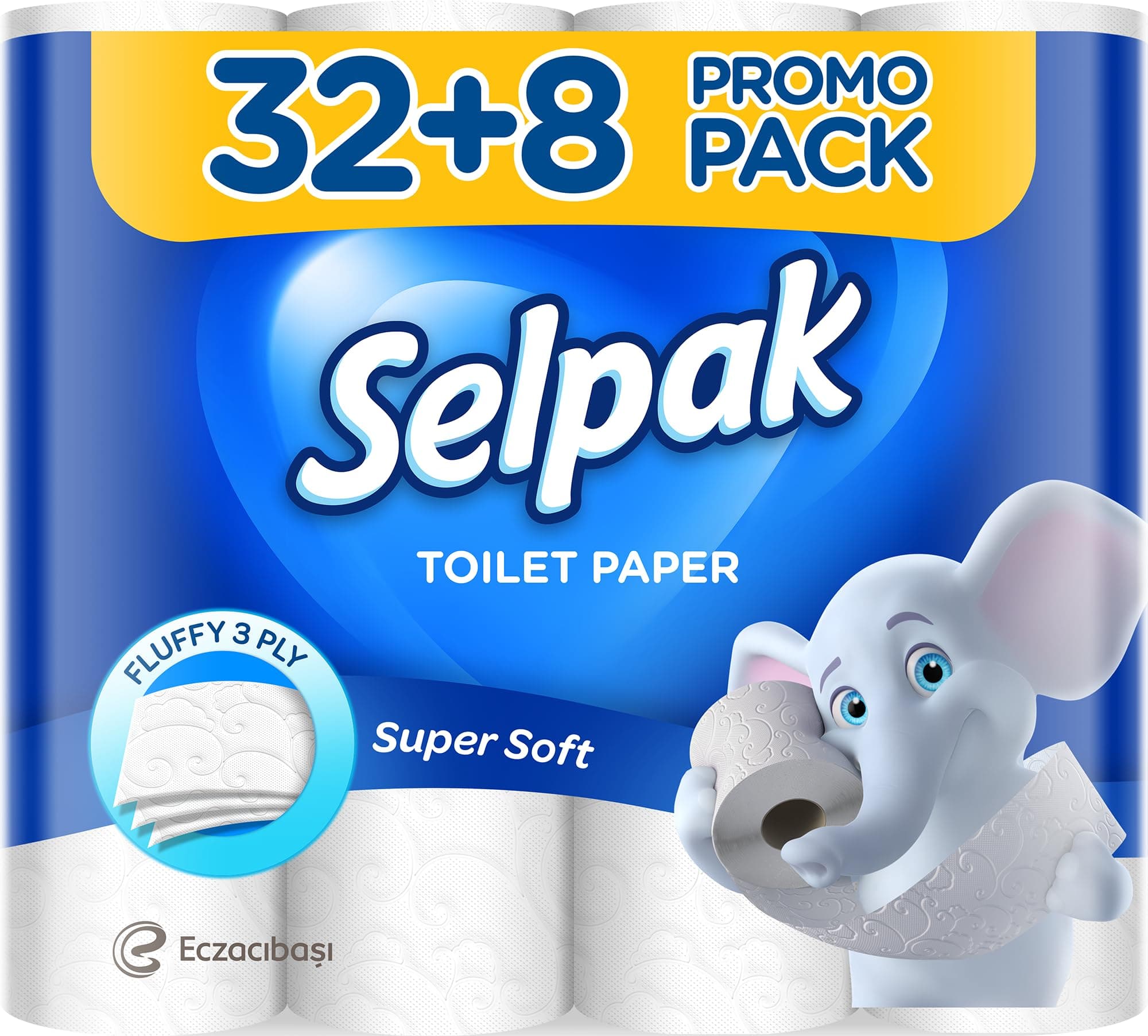 SELPAK Toilet Paper Tissue 3ply 32+8 Rolls Promo Pack