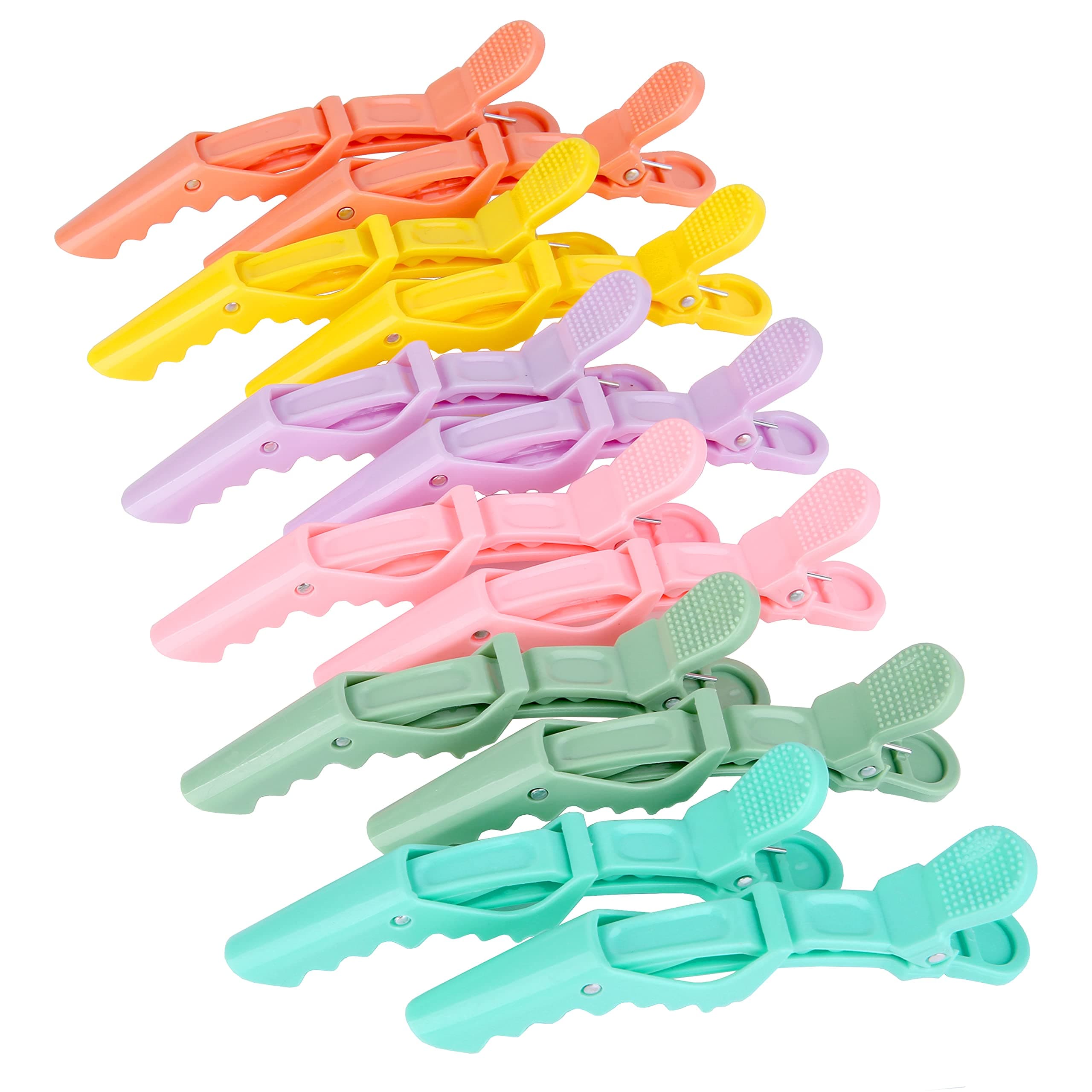 HH&LL Hair Clips for Styling – Wide Teeth & Double-Hinged Design – Alligator Styling Sectioning Clips of Professional Hair Salon Quality - 12Pack