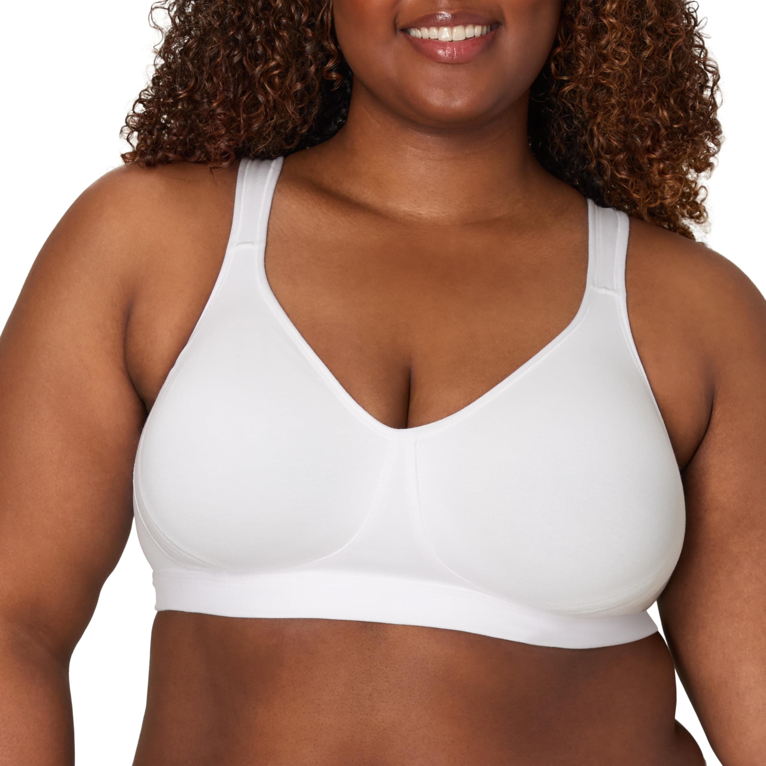 Playtex Women's 18 Hour Lift & Support Cool Comfort Cotton Stretch Wire Free Bra, White, 38C