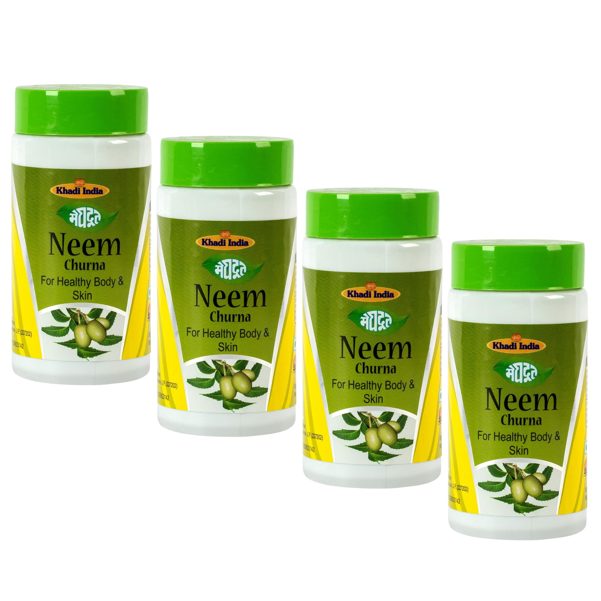 MEGHDOOT Neem Powder 100% Natural, No Preservative | Extracts of Azadirachta indica Seeds Ayurveda Neem powder for Face, Skin and Hair Ideal for Face Pack, Hair Pack and Eating 100gm (Pack of 4)