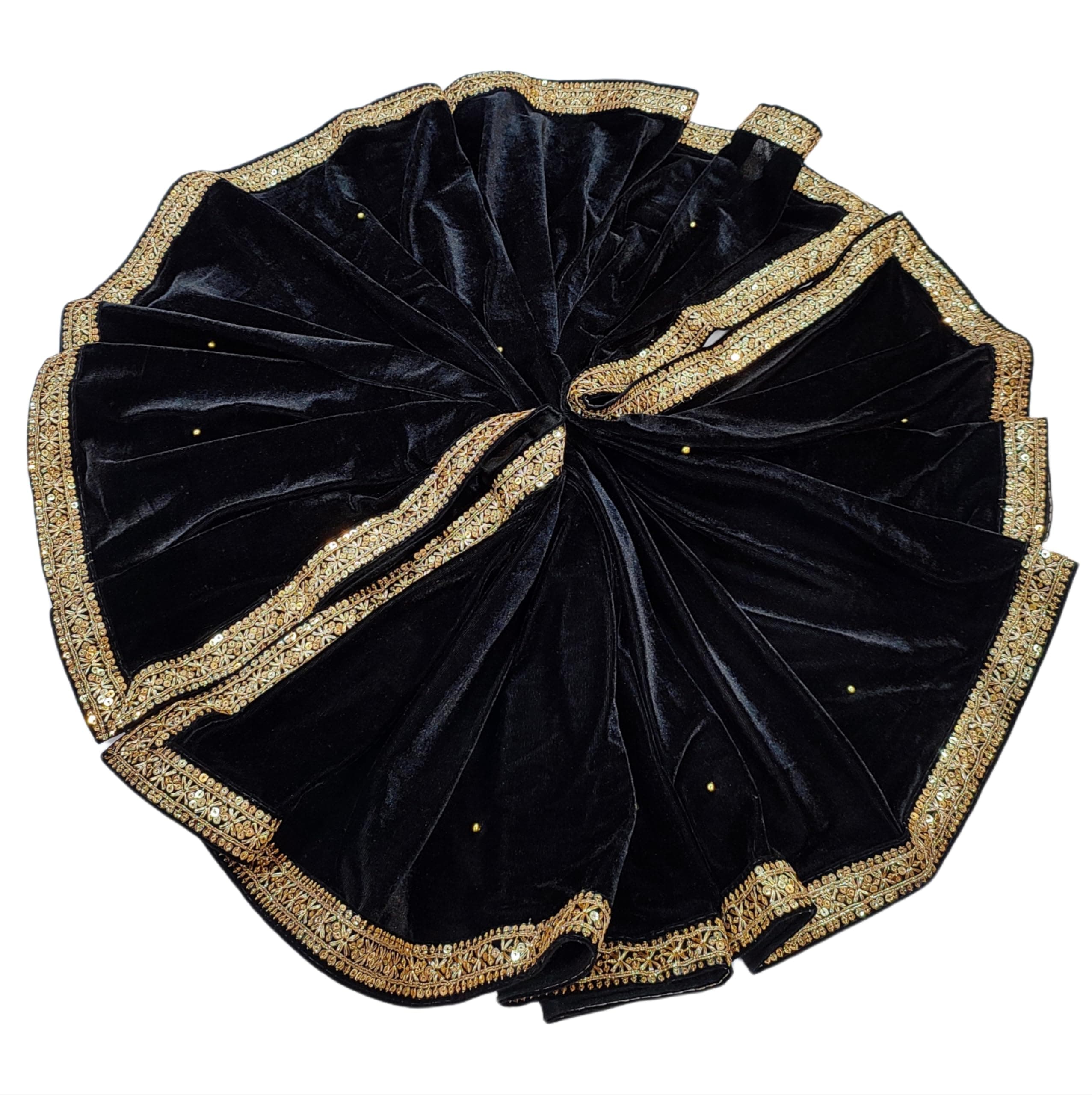 Navti Creations Women's Stole Dupatta In Velvet With Cross Design Border (length -2.25m, Width-75cm)
