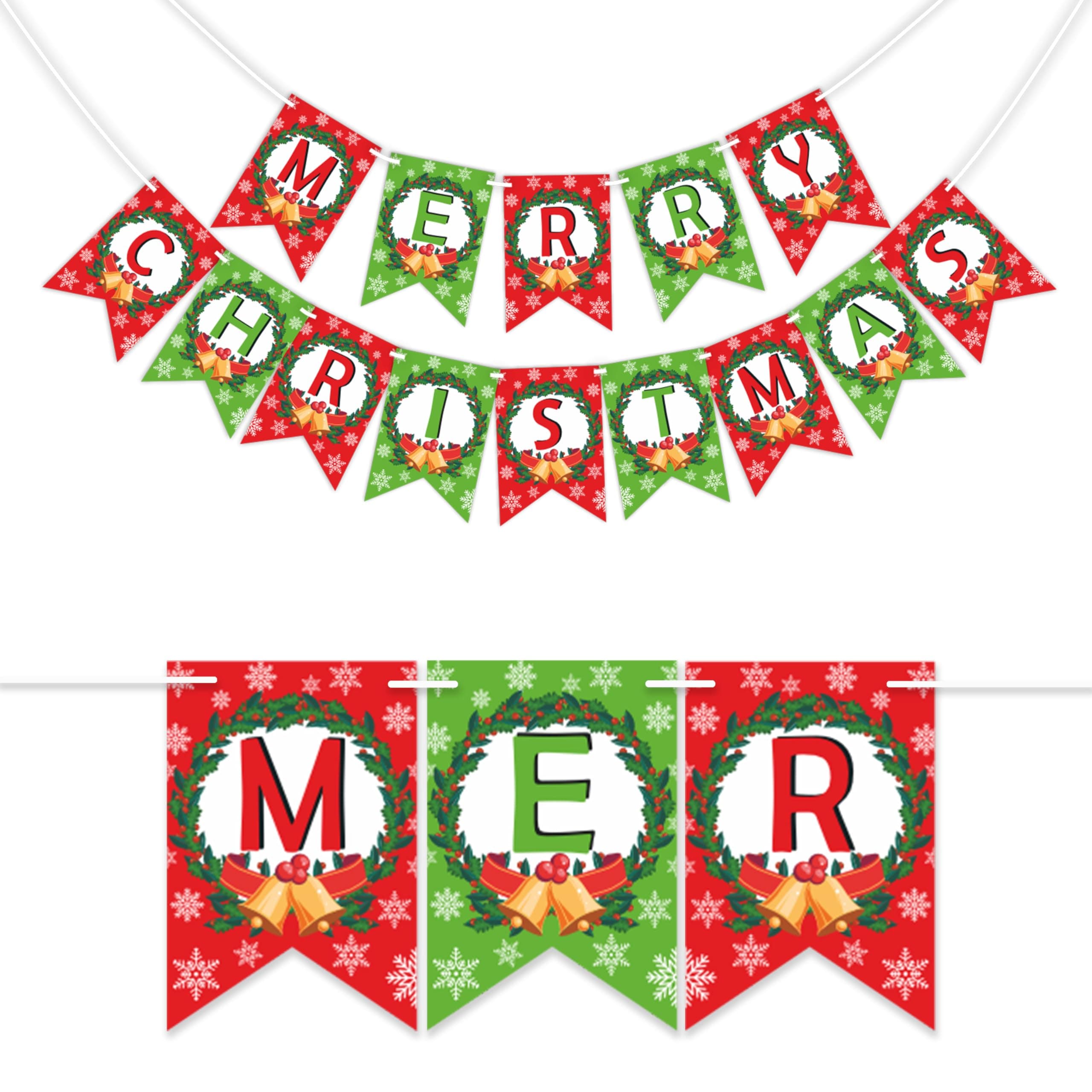 Wobbox Merry Christmas Banner, Happy Christmas Banner, Christmas Decorations Items For Home-FP1018