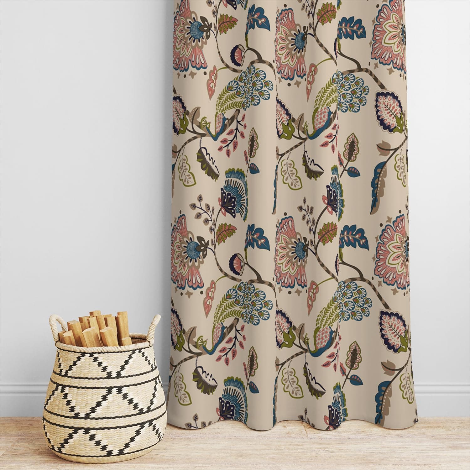 DECOMIZER Super Soft Brushed Microfiber Cotton Door Curtains,48X84(Inches) 7 Feet,Living Room,Grommet Curtain Panel,Pack of 2 Panel Door Curtains,