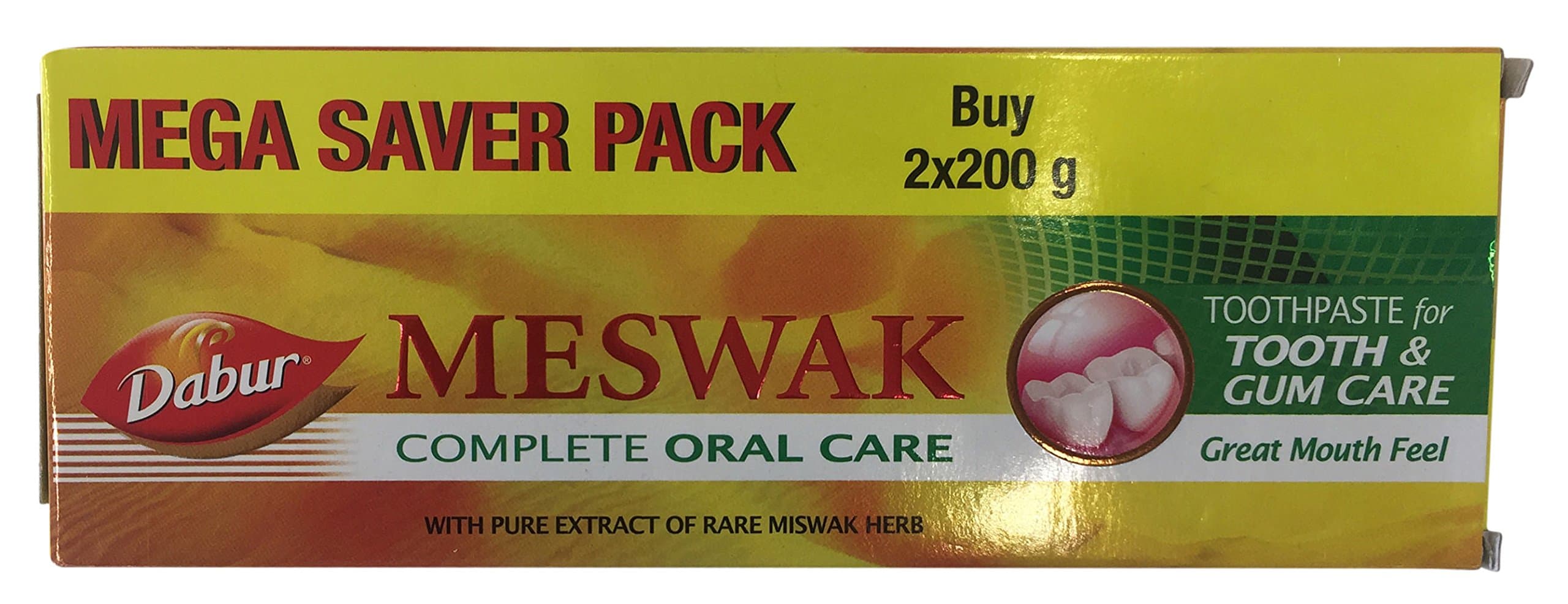 Dabur Meswak Toothpaste - Complete Oral Care, 400g Combo Pack