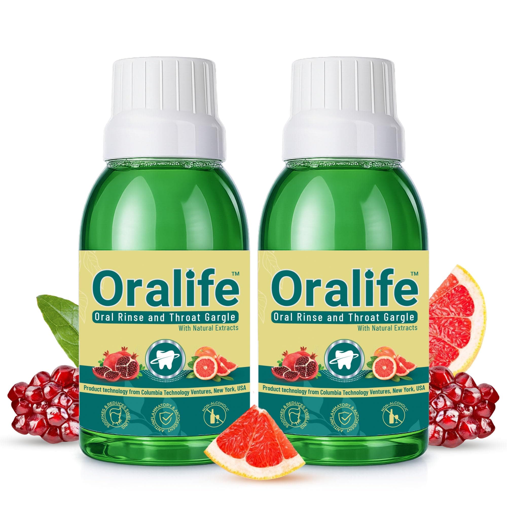 Oralife Natural Oral Rinse, Alcohol-Free Mouthwash | Pack of 2 (250ml)