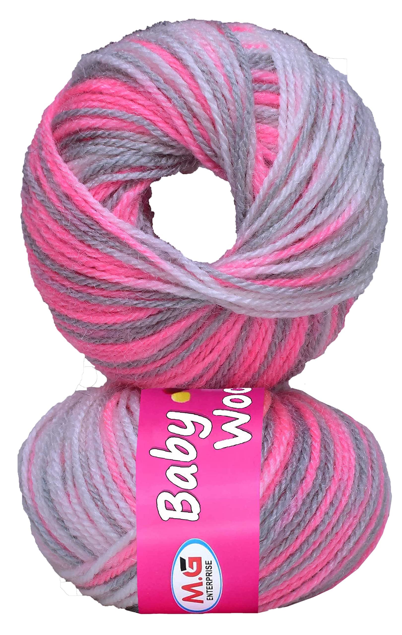 Vardhman Pink Yarn Soft Wool Thread Ball for Hand Knitting Art & Craft Fingering Crochet Hook Pink (150 GMS). Use for Babies Woolen Sweater Cap Socks.…