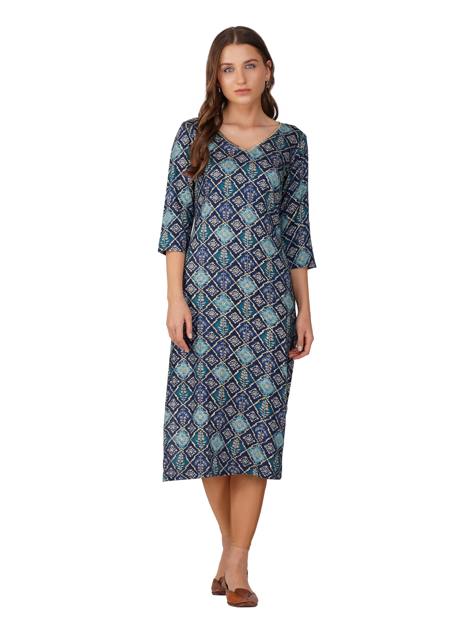 rytras Women's Rayon Straight Fit Straight Kurta