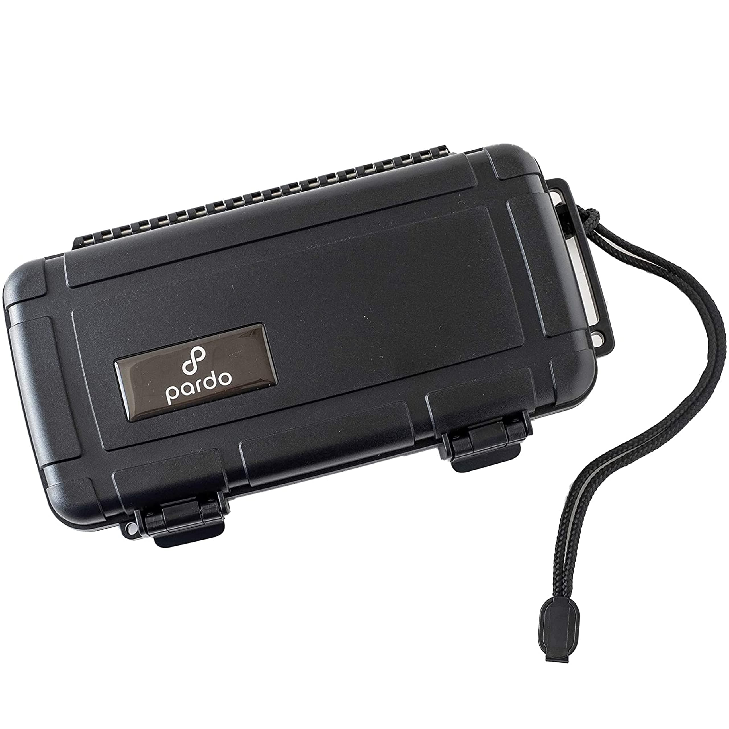 Pardo Cigar Case Travel Humidor - Waterproof, Rugged, Crushproof - Black - Holds up to 5 Large Ring Gauge Cigars