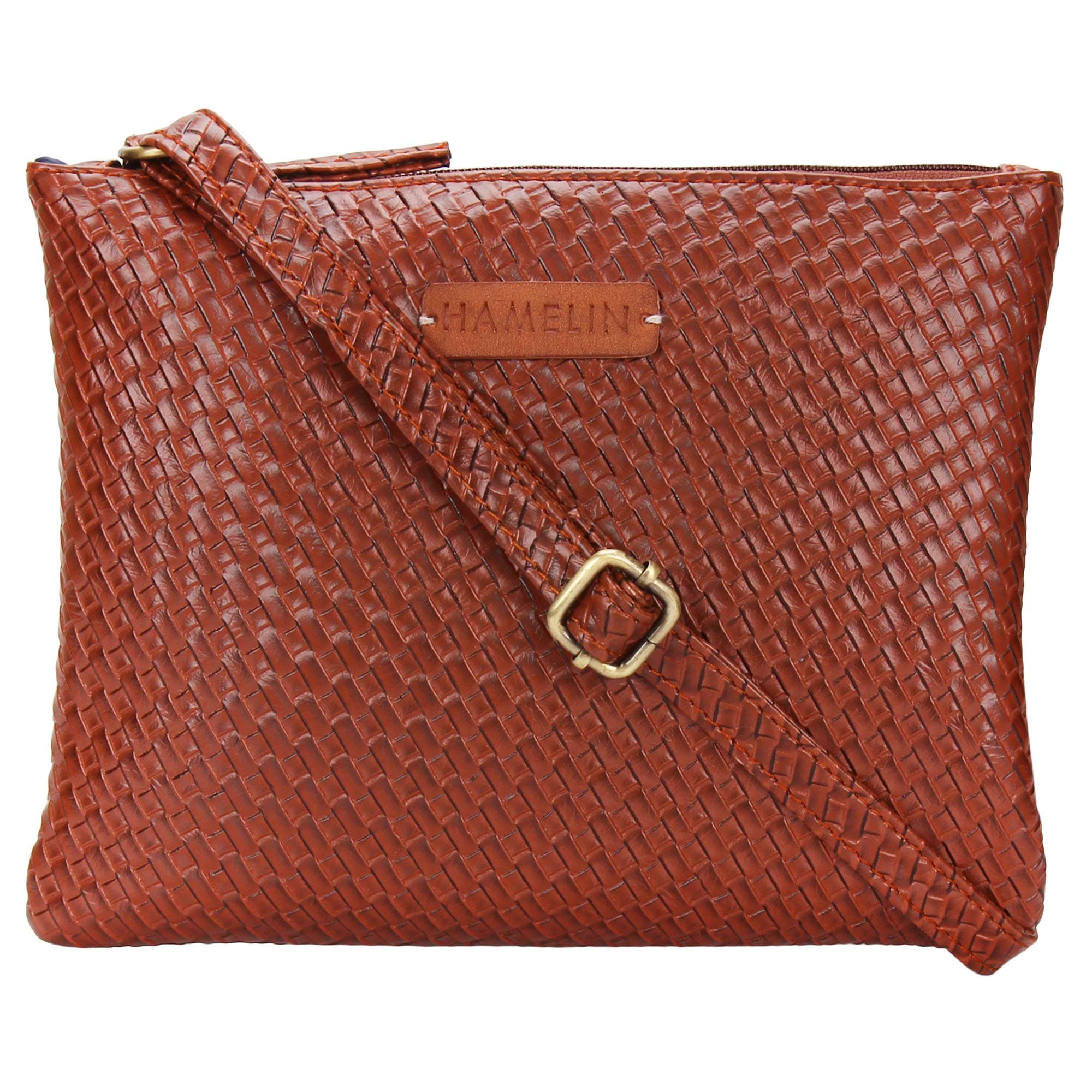 HAMELIN Everyday Sling Bags for Girls and Women | Stylish Vegan Leather Ladies Purse for Mobile Travel | Crossbody Bag | Designer Crossbody Bag |Side Purse |Ideal Women's Day Gifts, Brown